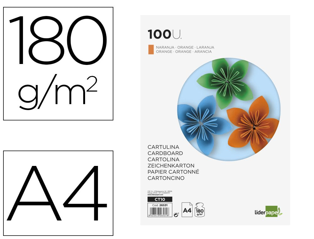 EAN 8423473265318 - Liderpapel CT10 papel decorativo Arte de papel 100 hojas imagen 3