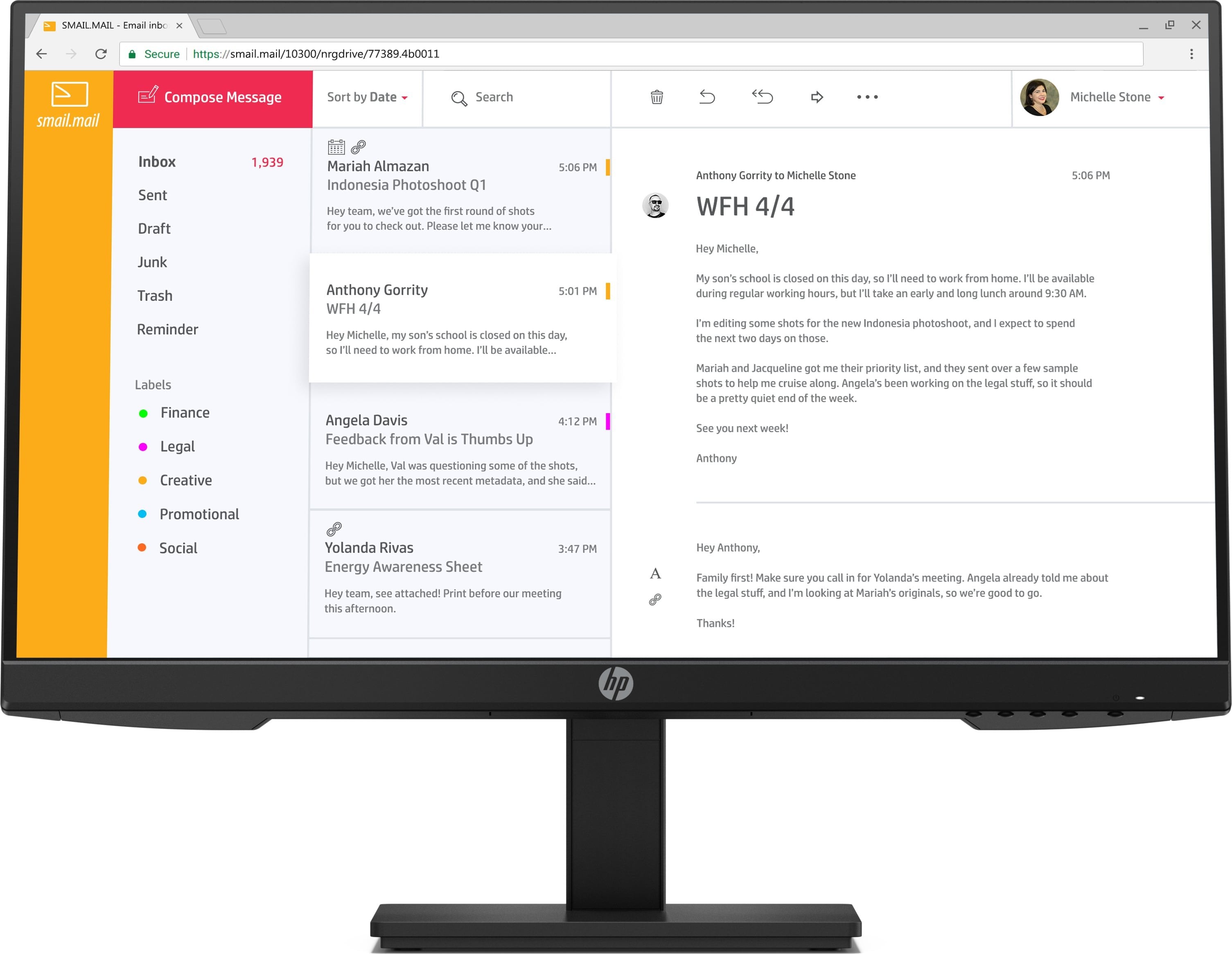 Monitor Hp 24 P24h G4 Ips 5ms, 1000:1, Hdmi, Dp, Vga,