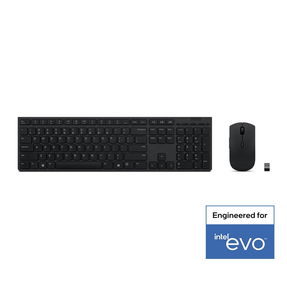 EAN 0195892062448 - Lenovo 4X31K03931 teclado Ratón incluido RF Wireless + Bluetooth Inglés de EE. UU. Negro imagen 2