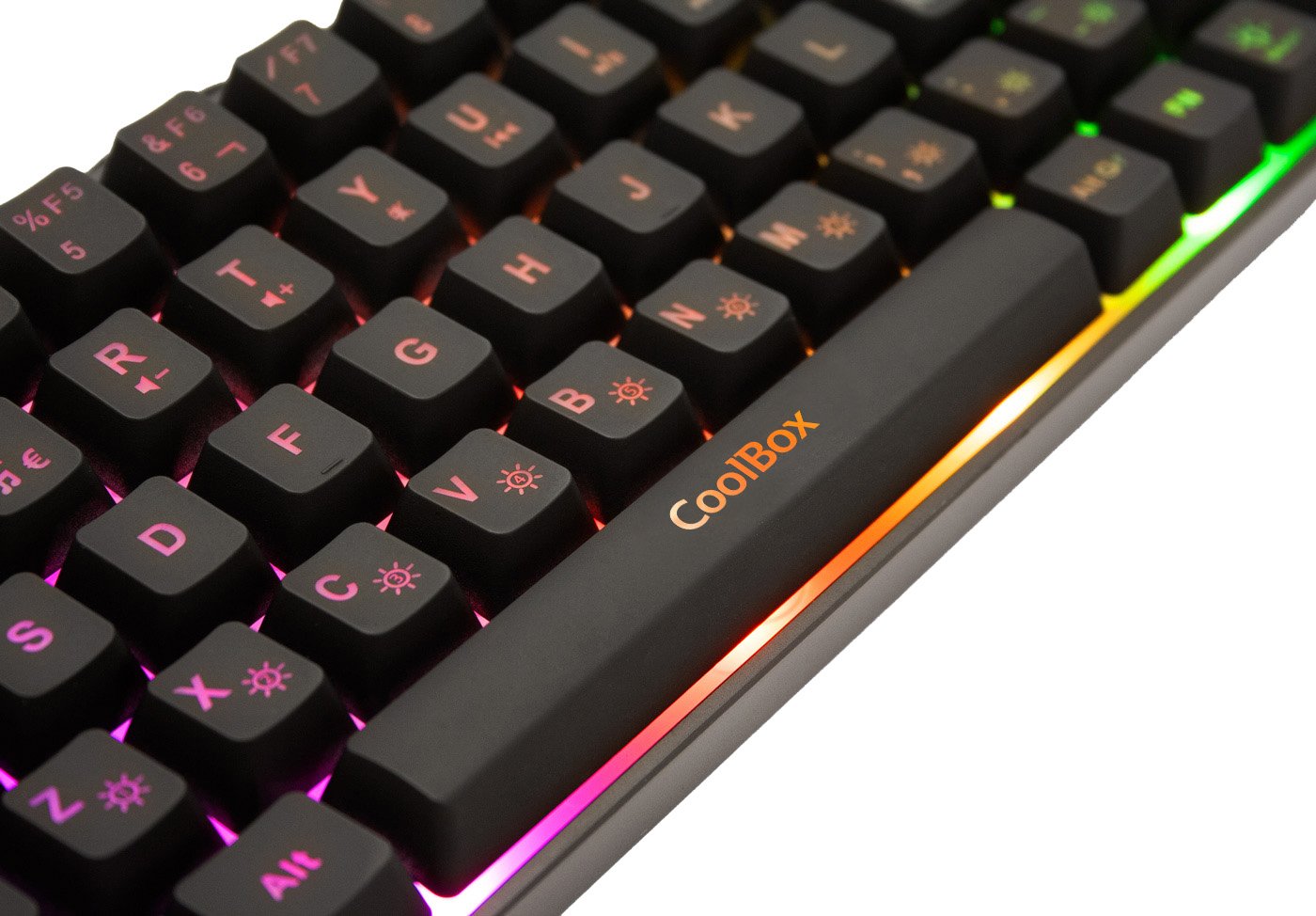 Teclado Español Deepgaming Mini Tm065 Rgb Coolbox 69 Teclas Iluminacion Rgb Anti-Ghosting