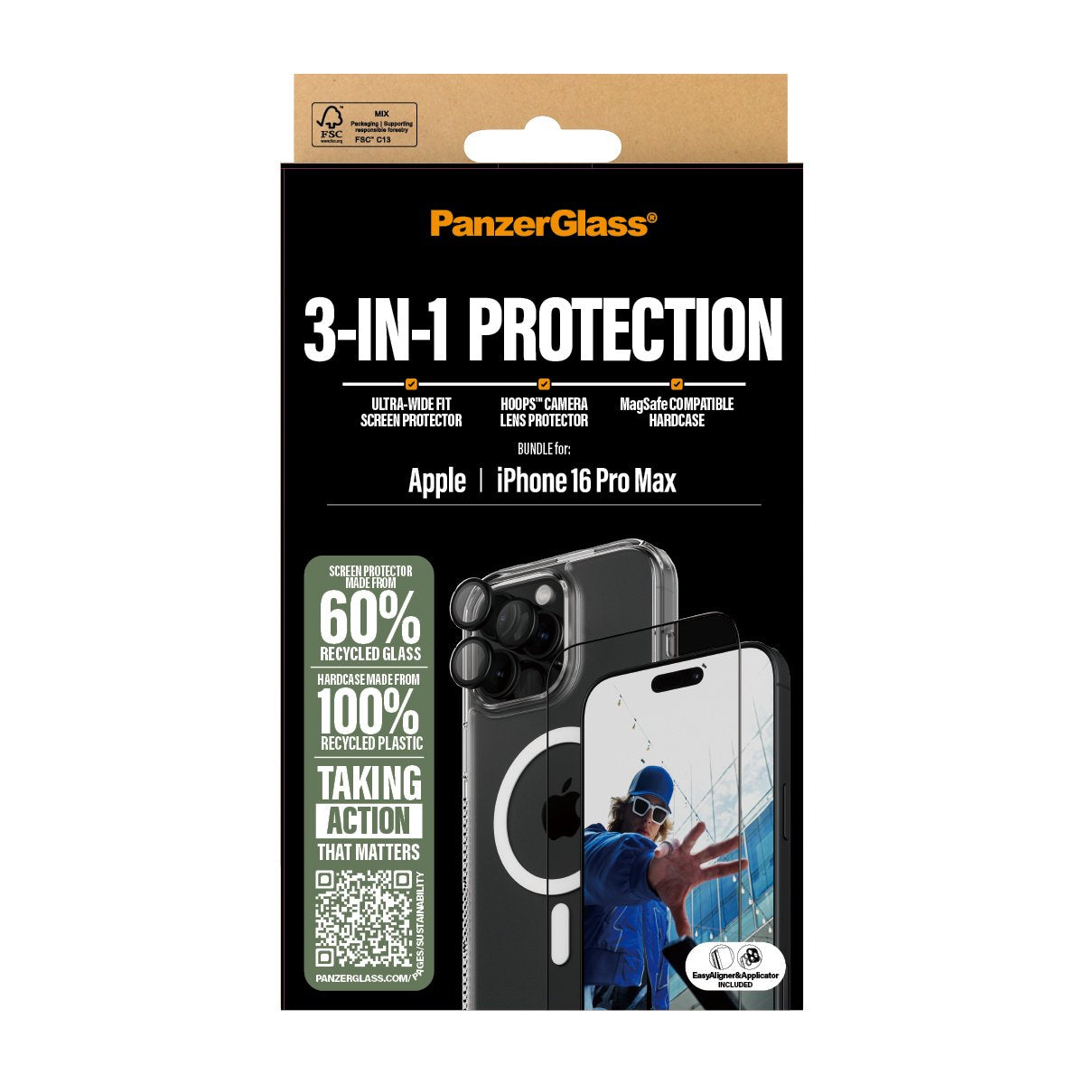 EAN 5715685003417 - PanzerGlass ® 3-in-1 Protection Bundle iPhone 16 Pro Max Protector de pantalla Apple 1 pieza(s) imagen 3