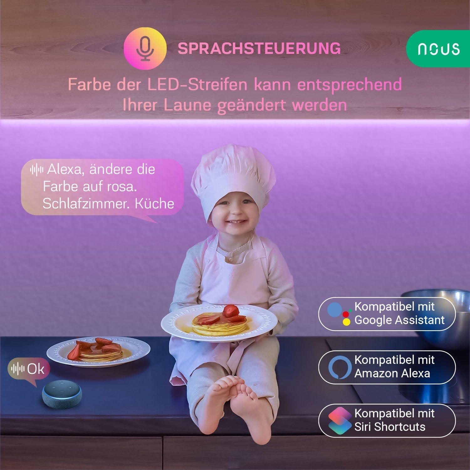 EAN 5907772033739 - Nous 5907772033739 iluminación inteligente Tira de luz inteligente Wi-Fi imagen 3