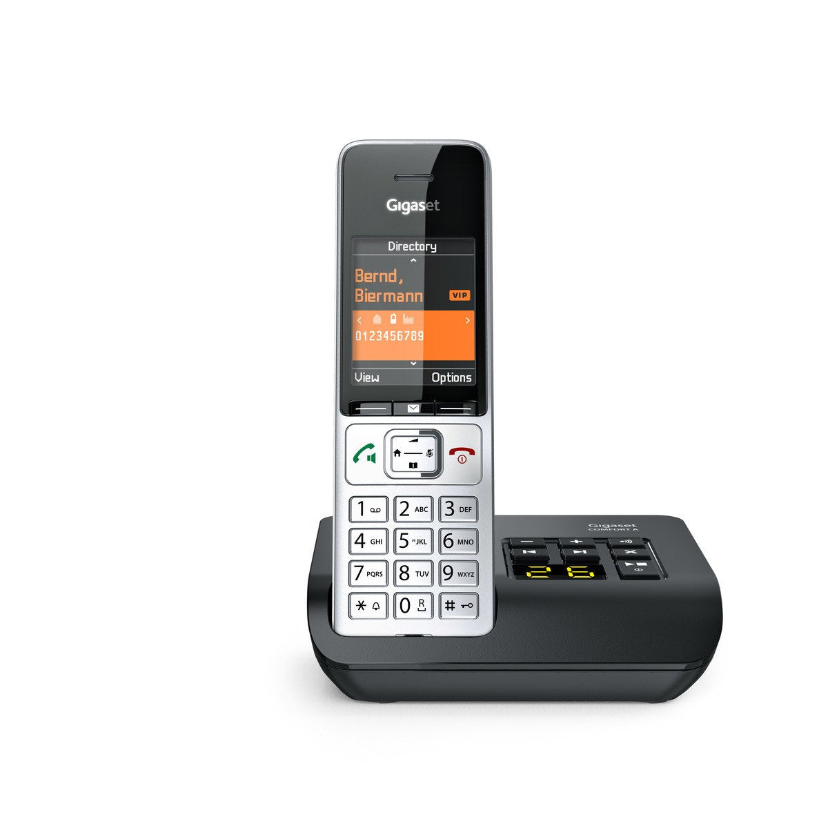 EAN 4250366866628 - Gigaset COMFORT 500A Teléfono DECT/analógico Identificador de llamadas Negro, Plata imagen 2