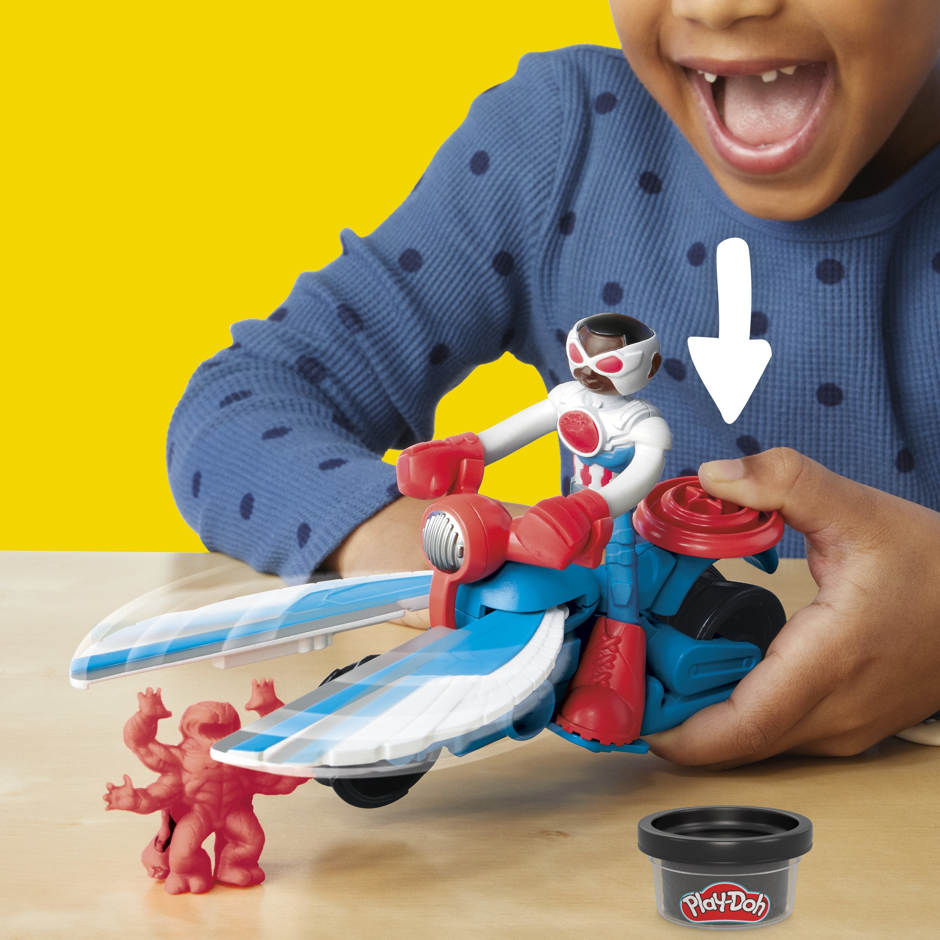 Moto Cortadora Del Capitan America Marvel Play-Doh