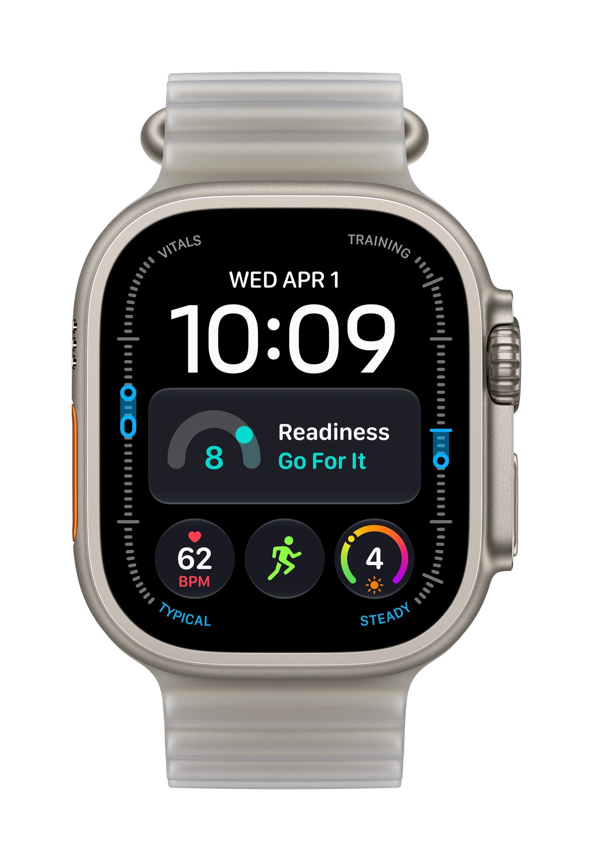 Apple Watch Ultra 4 (2026) Gps+Cel 49mm Caja De Titanio Natural Correa Ocean Band Gris Traslúcido Siri Ai