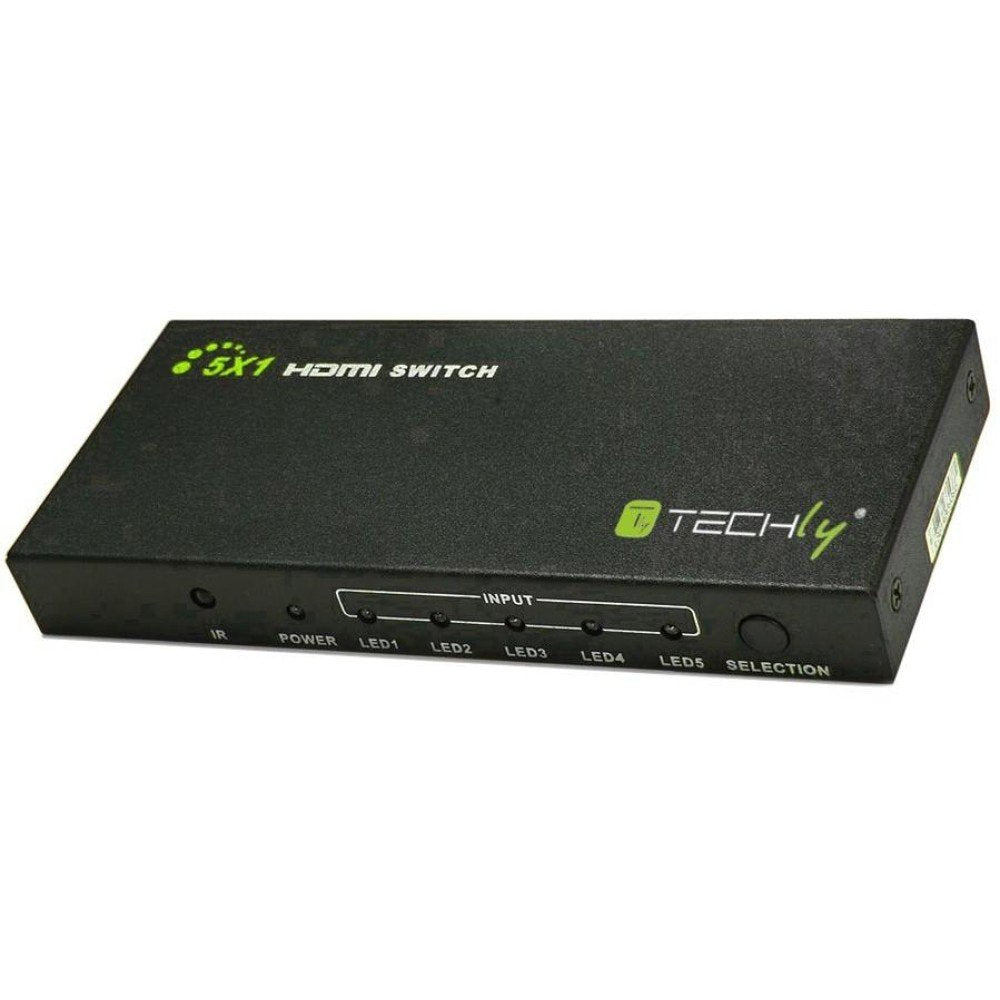 Techly Hdmi Switch 4k, Uhd, 3d, 5 Entradas Hdmi, Control Remoto