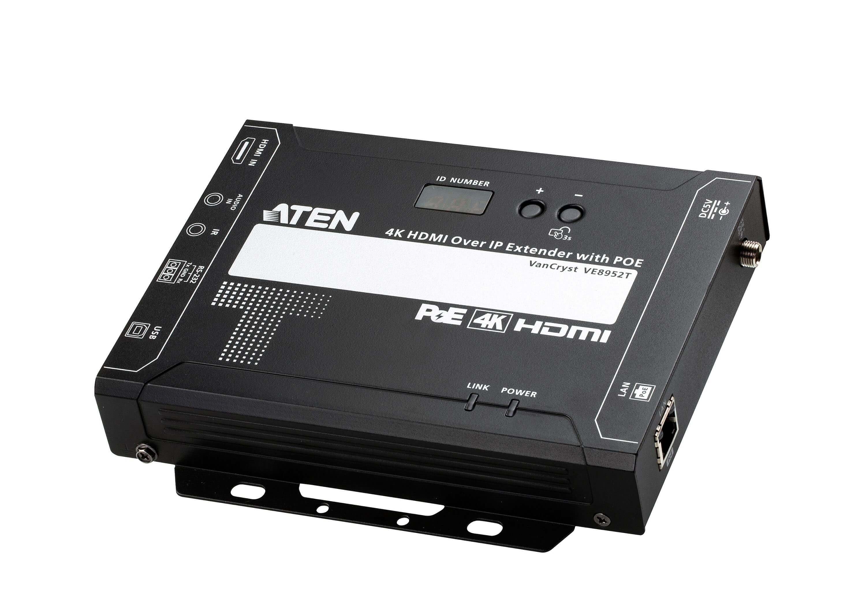 4k Hdmi Over Ip Transmitter With Poe, Usb Peripheral Support And Ir / Rs-232 / Ethernet (Webgui) Control And Daisy-Chainable