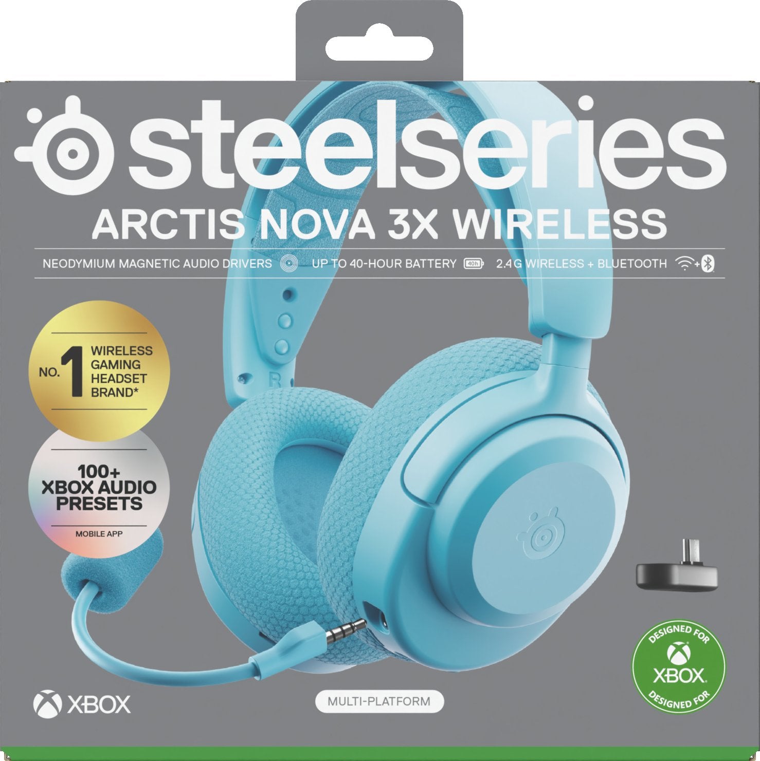 EAN 5707119059619 - Steelseries Arctis Nova 3X Auriculares Inalámbrico Diadema Música/uso diario Bluetooth Color aguamarina imagen 9