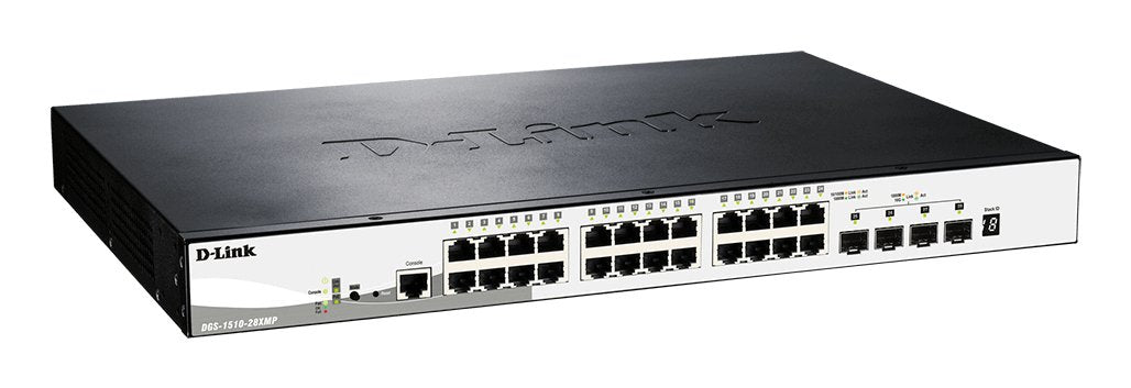 D-Link Switch 24g 4sfp+ Poe+ 370w 24x10/100/1000 4xsfp+ L3
