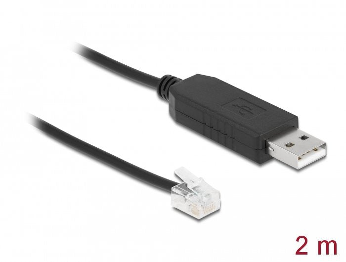 Delock Adaptercable Usb Typ-A Zu Seriell Rs-232 Rj12mit Esd Schutz Apc 2m