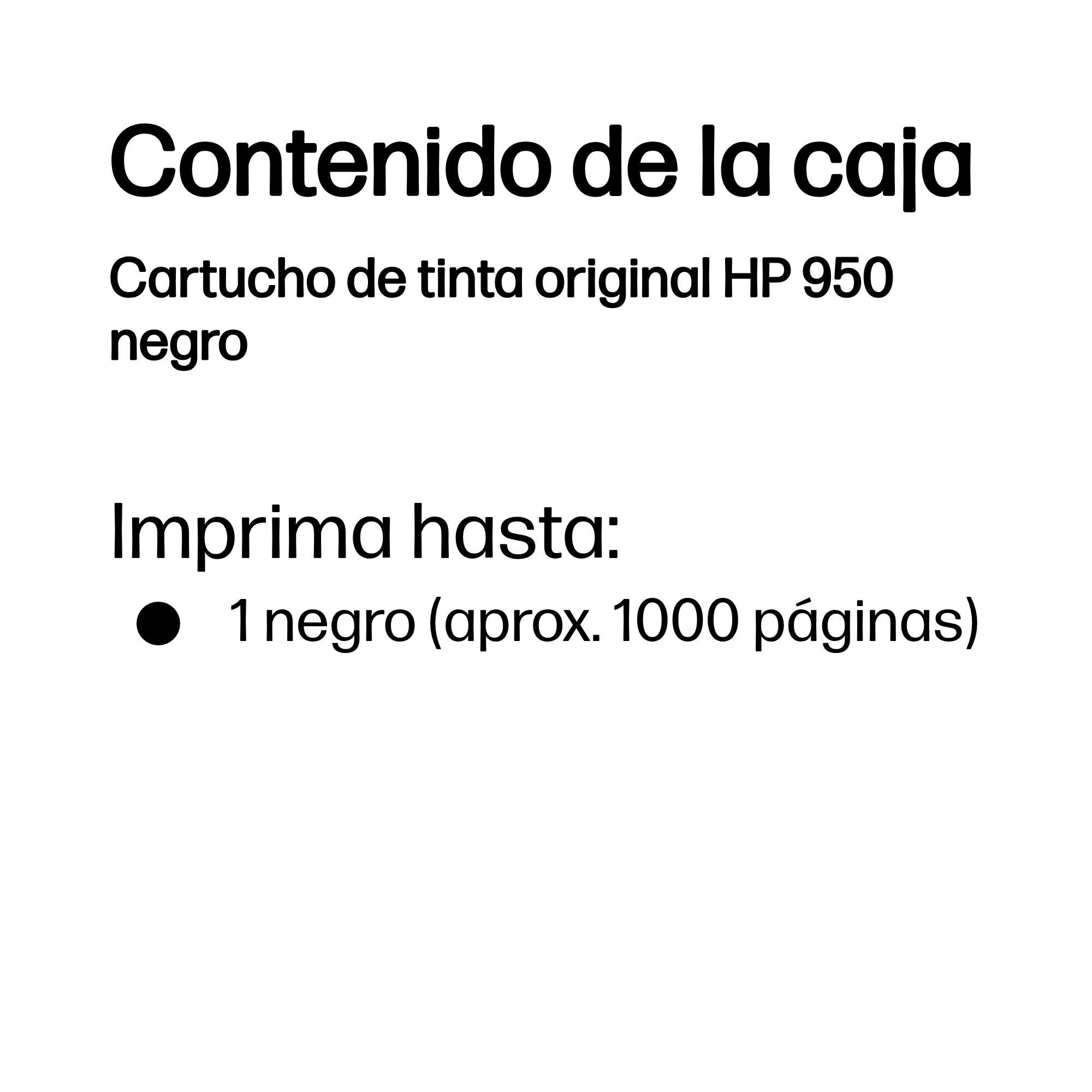 EAN 0886111615148 - HP 950 Black Original Ink Cartridge cartucho de tinta 1 pieza(s) Rendimiento estándar imagen 3