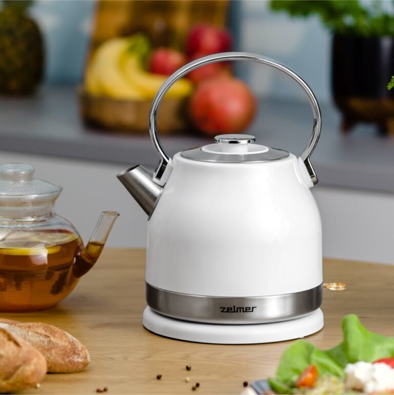 Tetera Zelmer Zck7940 Eléctrica 1,5 L 2200 W Acero Inoxidable, Blanco