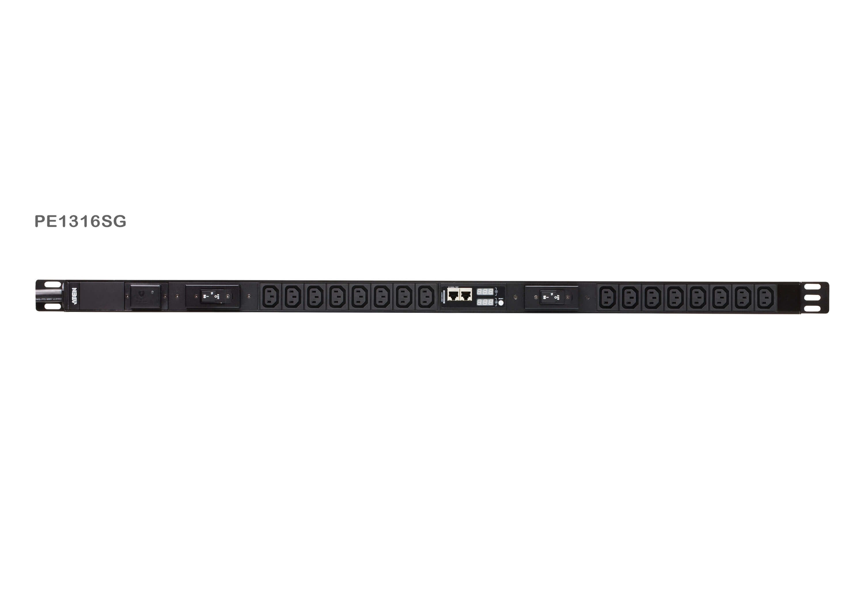 16-Outlet 0u Pdu With Current Accs And Voltage Lcd Display Overcurr