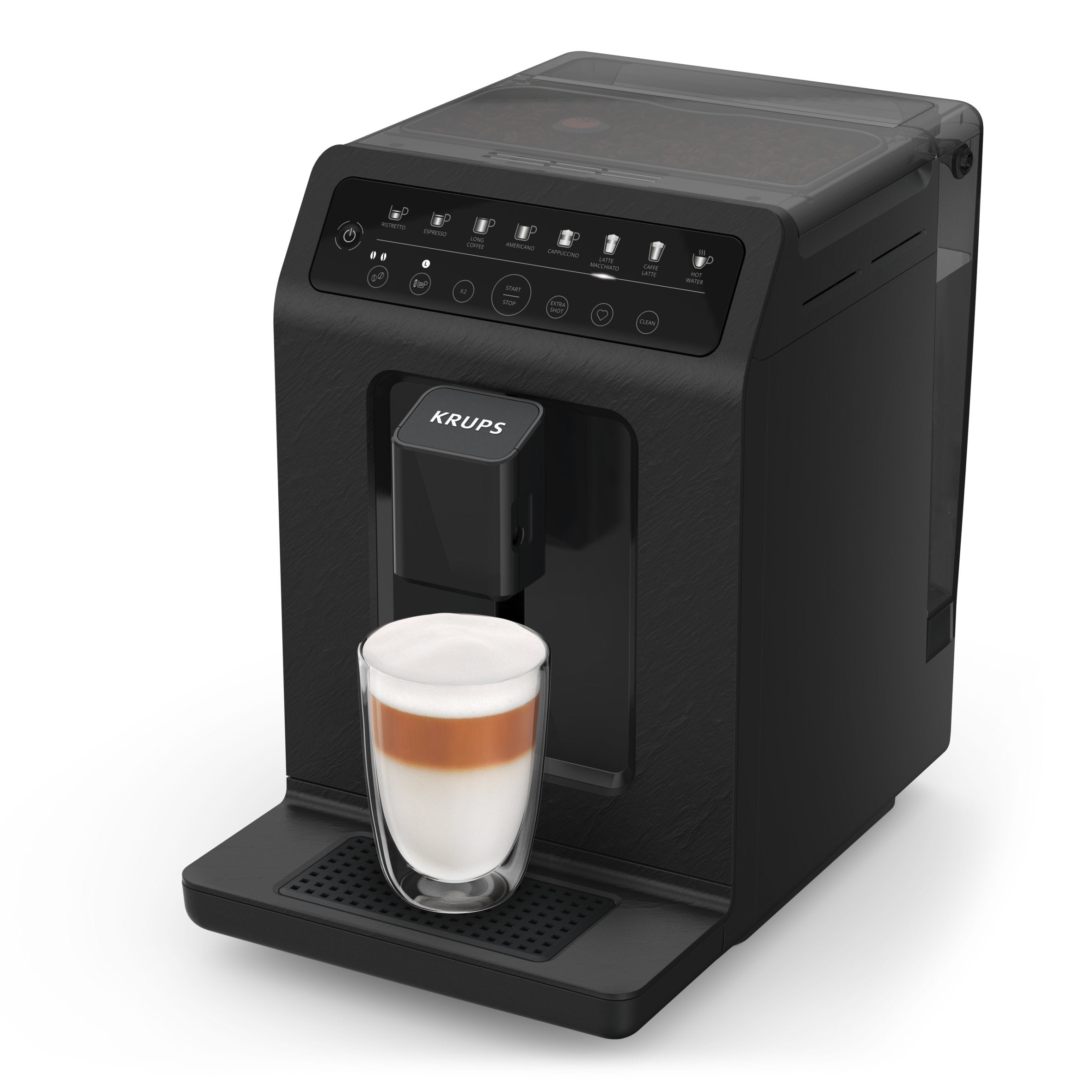 Cafetera Expreso Krups Evidence Eco-Design 1450w 15 Bares Negra