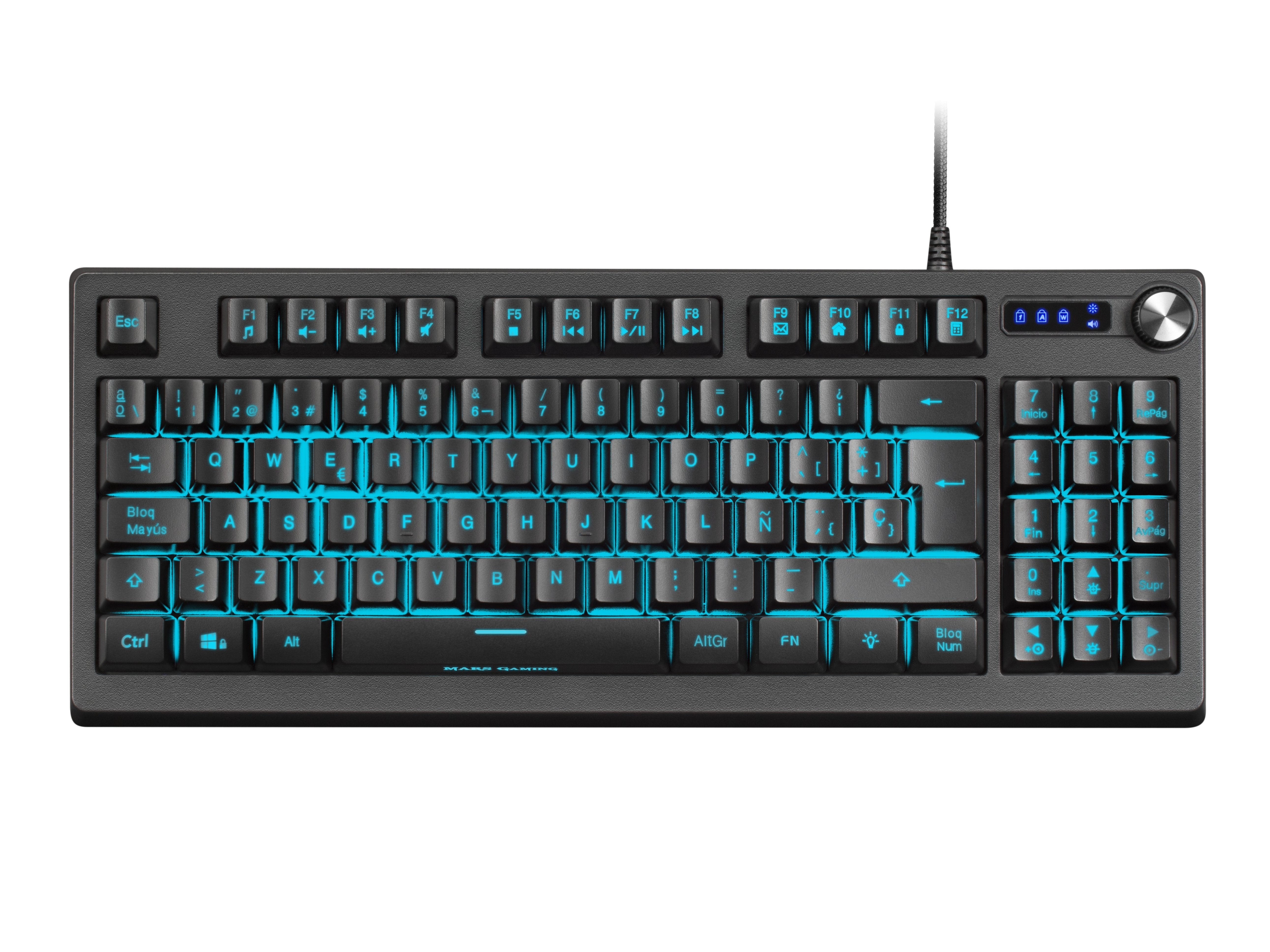 Teclado Gaming Semimecánico Mars Gaming Mkrevo