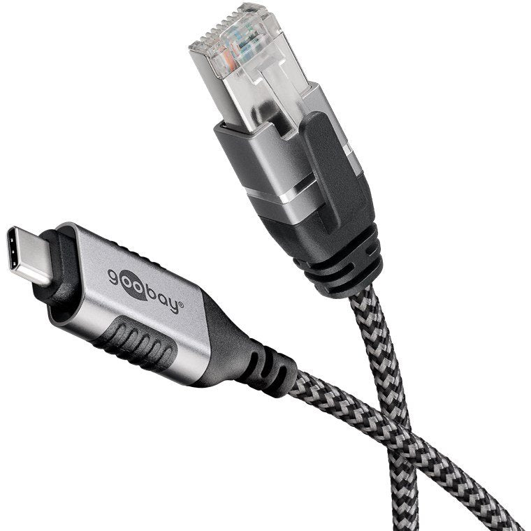 EAN 4040849744044 - Goobay 74404 cambiador de género para cable USB 3.1 type A RJ45 Negro, Plata imagen 2