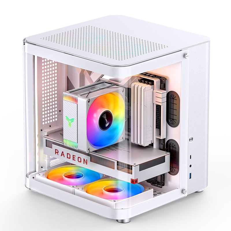 Jonsbo Tk-1 2.0 Micro-Atx Carcasa, Tempered Glass - Blanco