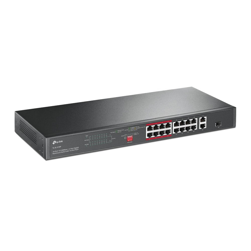 EAN 6935364052812 - TP-Link TL-SL1218P switch No administrado Gigabit Ethernet (10/100/1000) Energía sobre Ethernet (PoE) 1U imagen 2