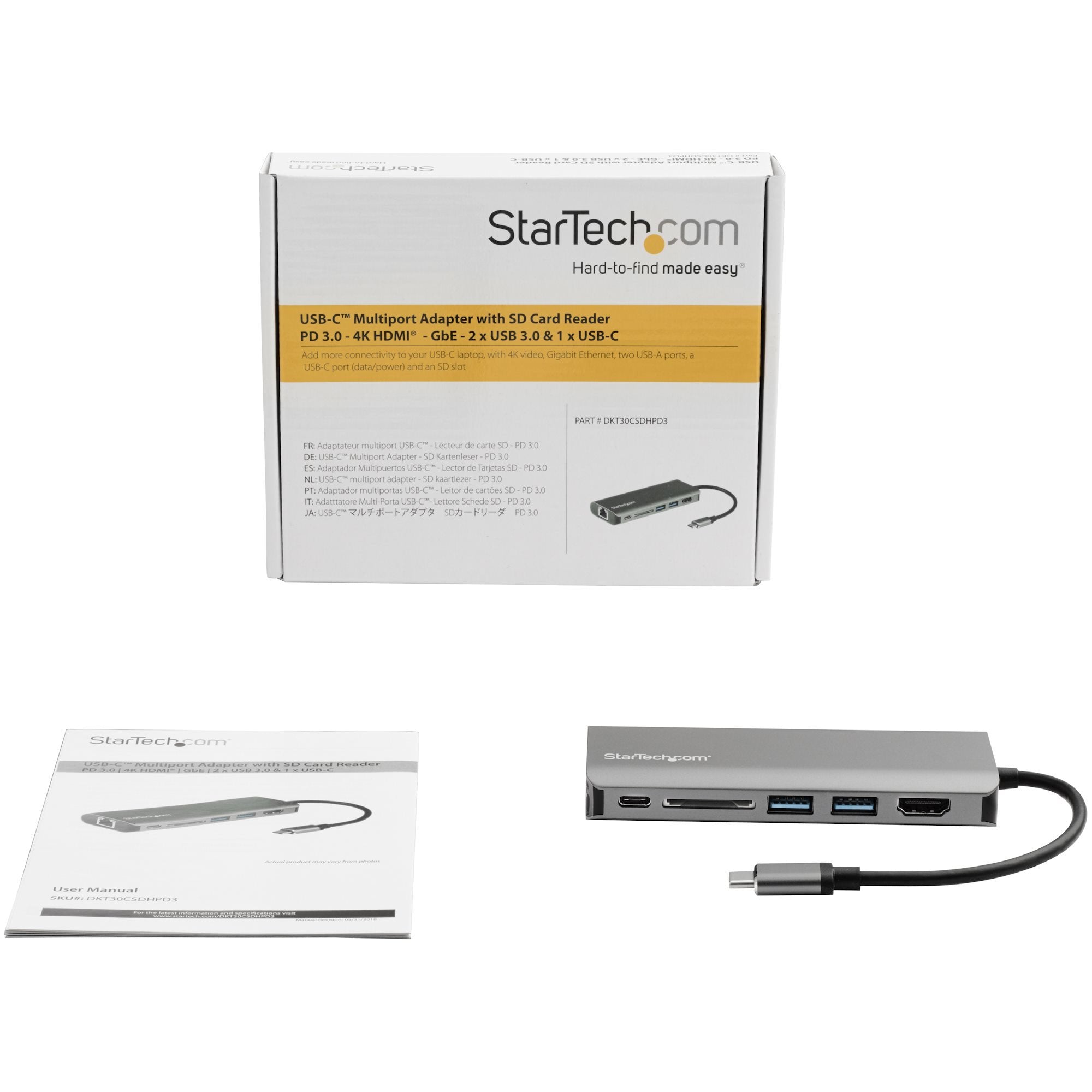 EAN 0065030880022 - StarTech.com DKT30CSDHPD3 base para portátil y replicador de puertos Alámbrico USB 3.2 Gen 1 (3.1 Gen 1) imagen 5