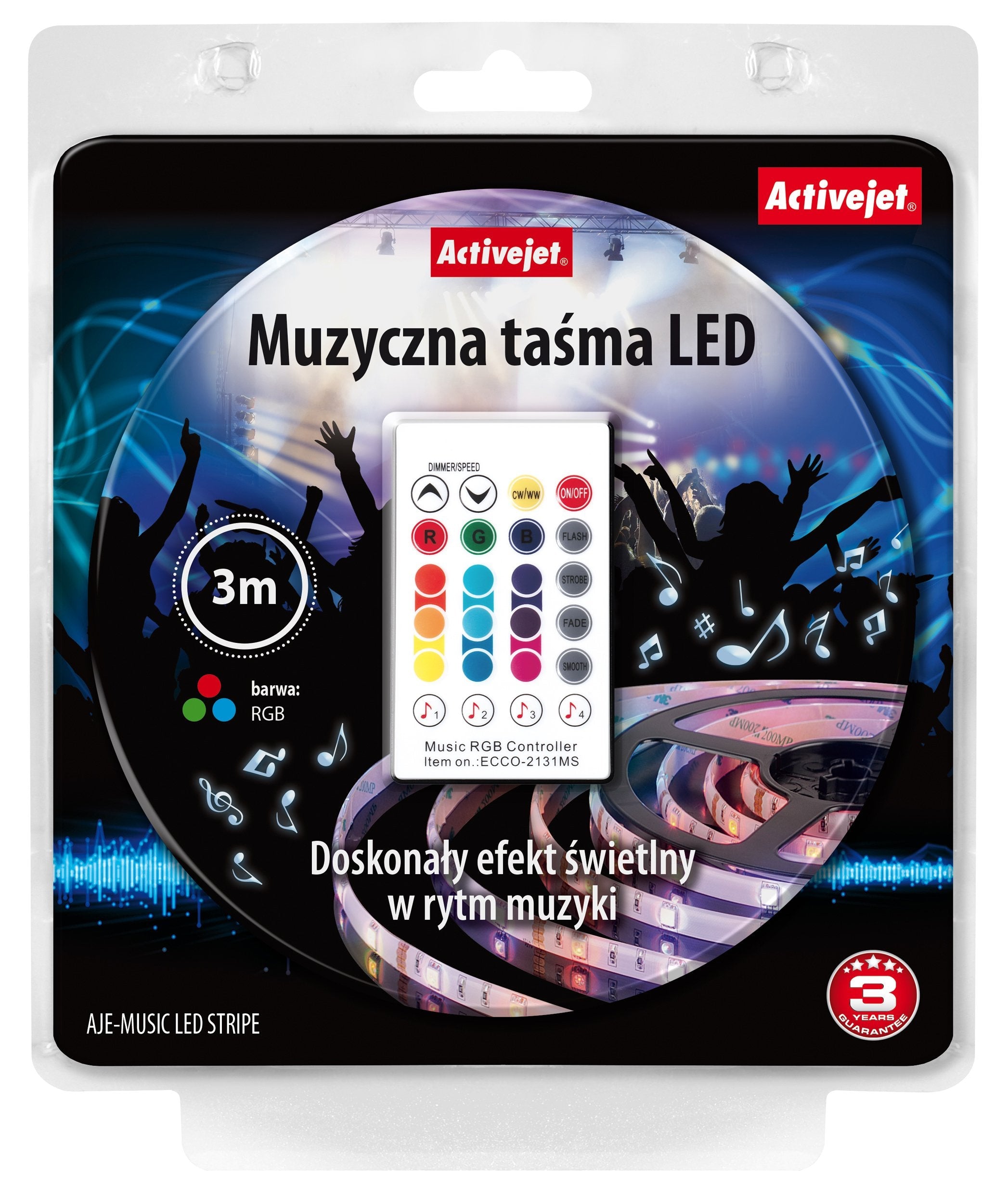 EAN 5901443109068 - Activejet AJE-LED MUSIC STRIPE cinta luminosa Regleta luminosa universal 7 W imagen 1