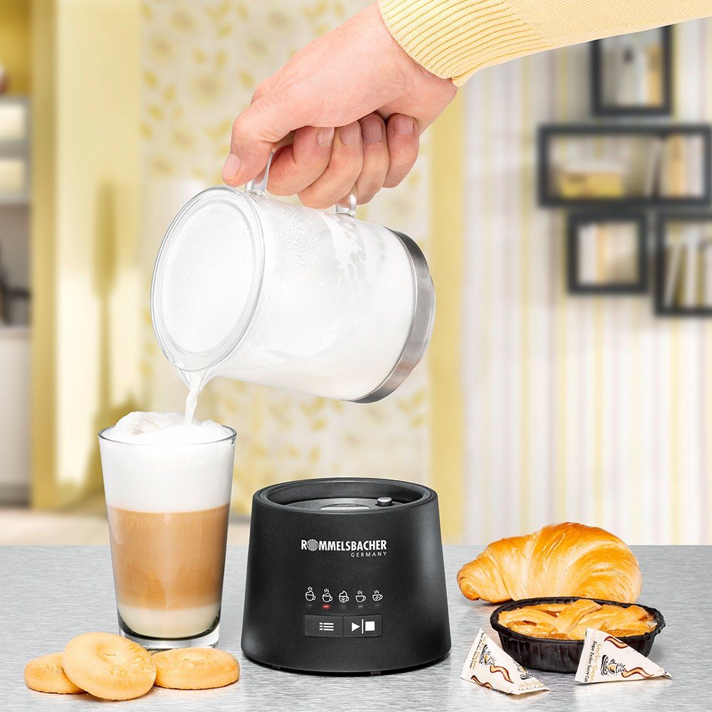 Rommelsbacher Milchaufschäumer Ms 625 (Negro/Transparente, 600 Watt) Ms 625
