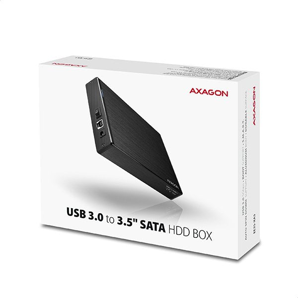 Axagon Ee35-Xa3 Caja Externa De 3,5, Usb 3.0 / Sata Ii, Aluminio - Negro