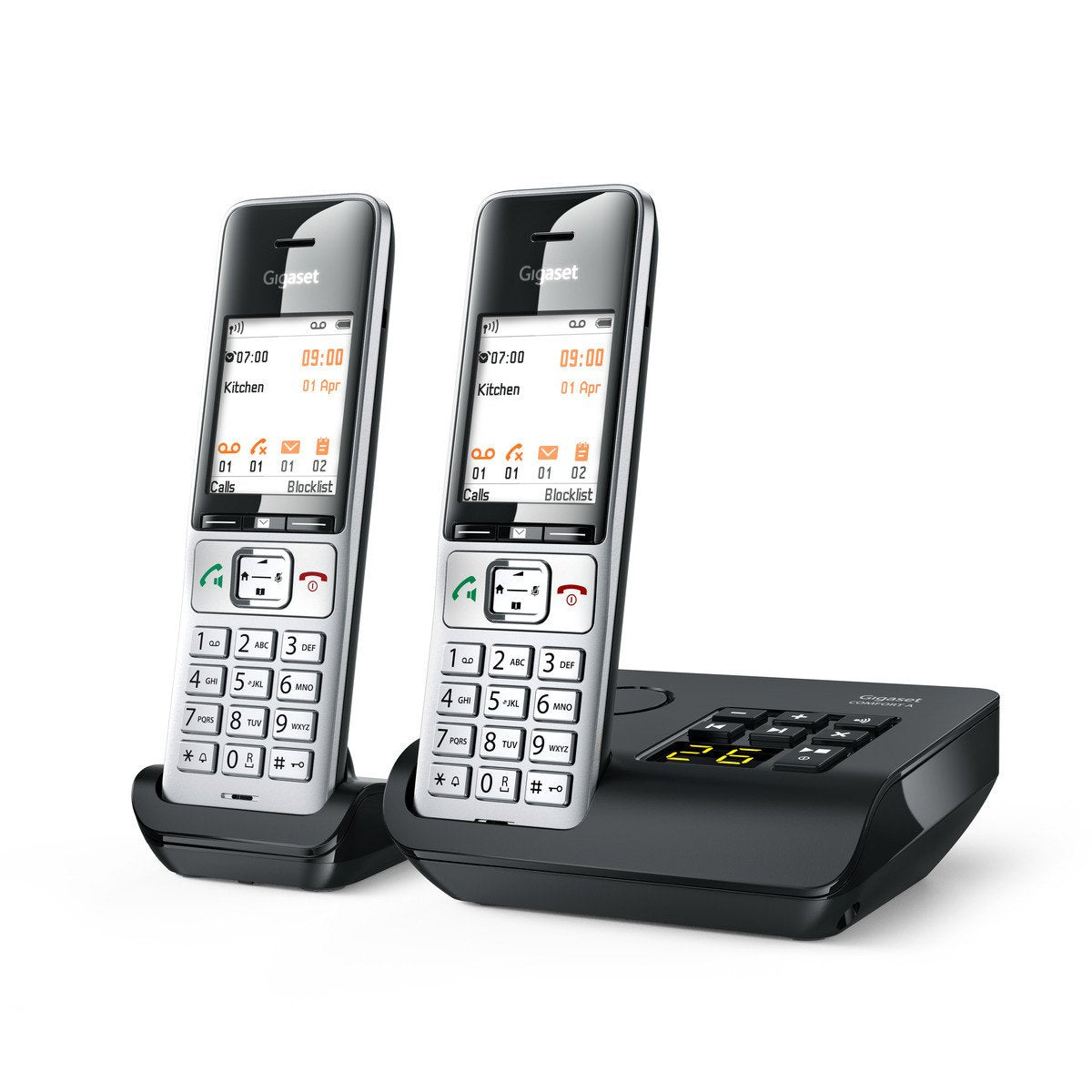 EAN 4250366866642 - Gigaset COMFORT 500A duo Teléfono DECT/analógico Identificador de llamadas Negro, Plata imagen 11
