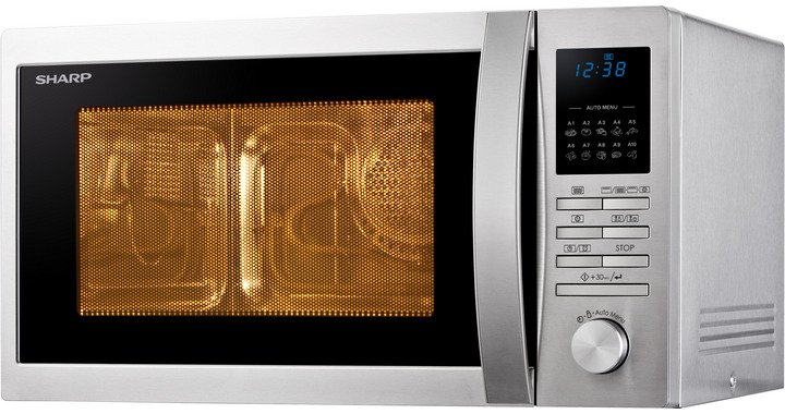 Microondas Sharp Home Appliances R-822stwe Combinado 25 L 900 W Acero Inoxidable