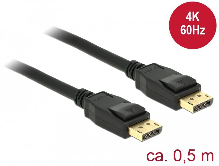 EAN 4043619855063 - DeLOCK 85506 cable DisplayPort 0,5 m Negro imagen 2