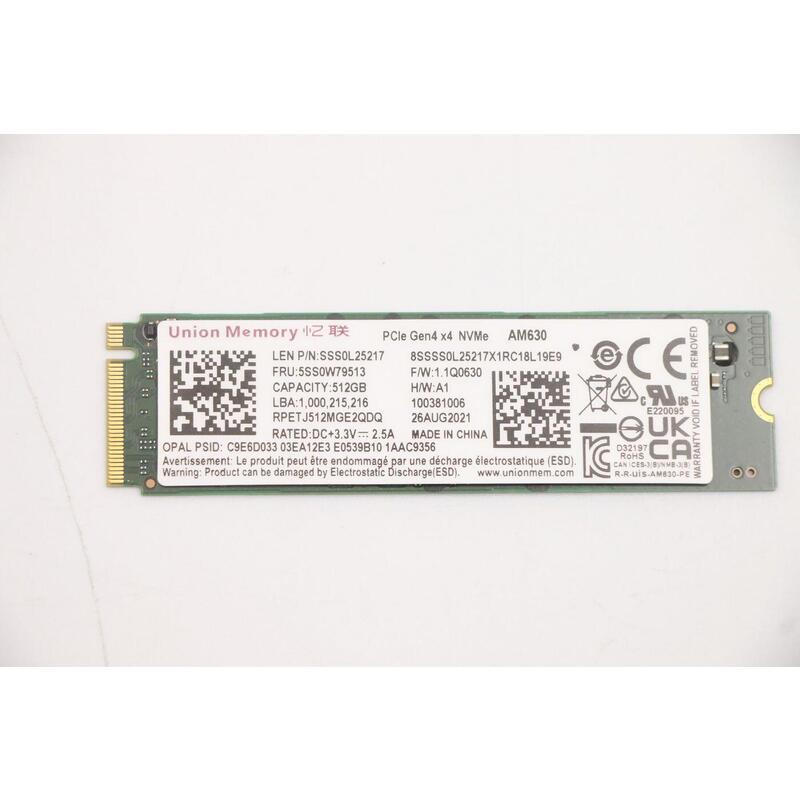 512gb M.2 2280 Pcie 4.0 X4 Ssd With Opal Security