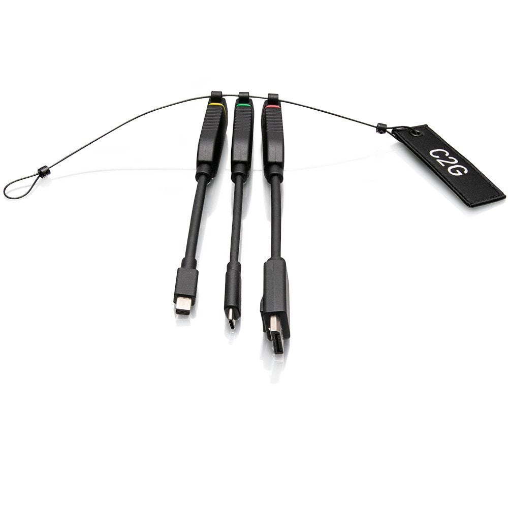 EAN 757120300281 - C2G C2G30028 cambiador de género para cable Mini DisplayPort, DisplayPort, USB-C Negro imagen 1