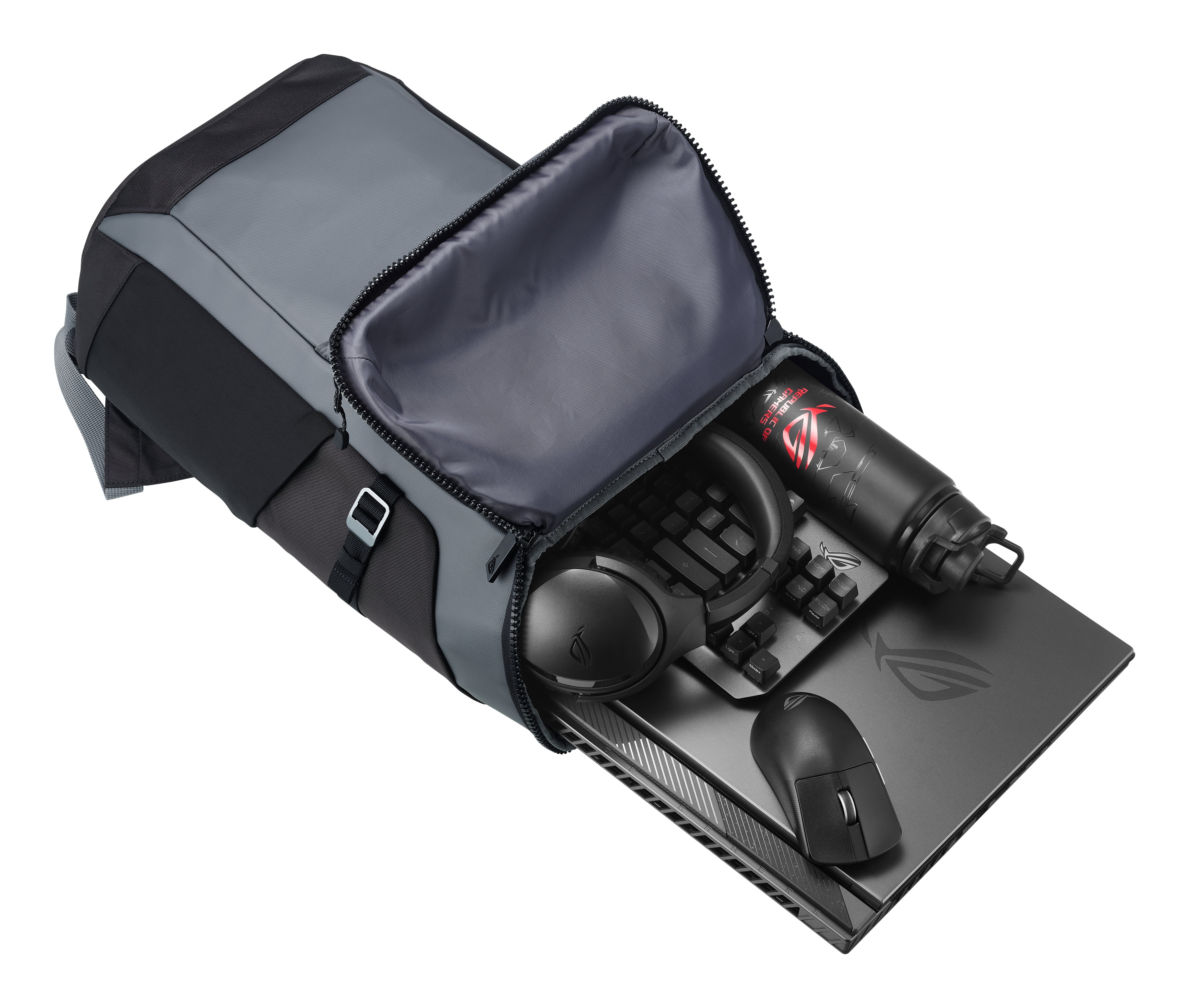 EAN 4711387027714 - ASUS ROG Ranger BP2701 Cybertext Edition 45,7 cm (18") Mochila Negro, Gris imagen 10