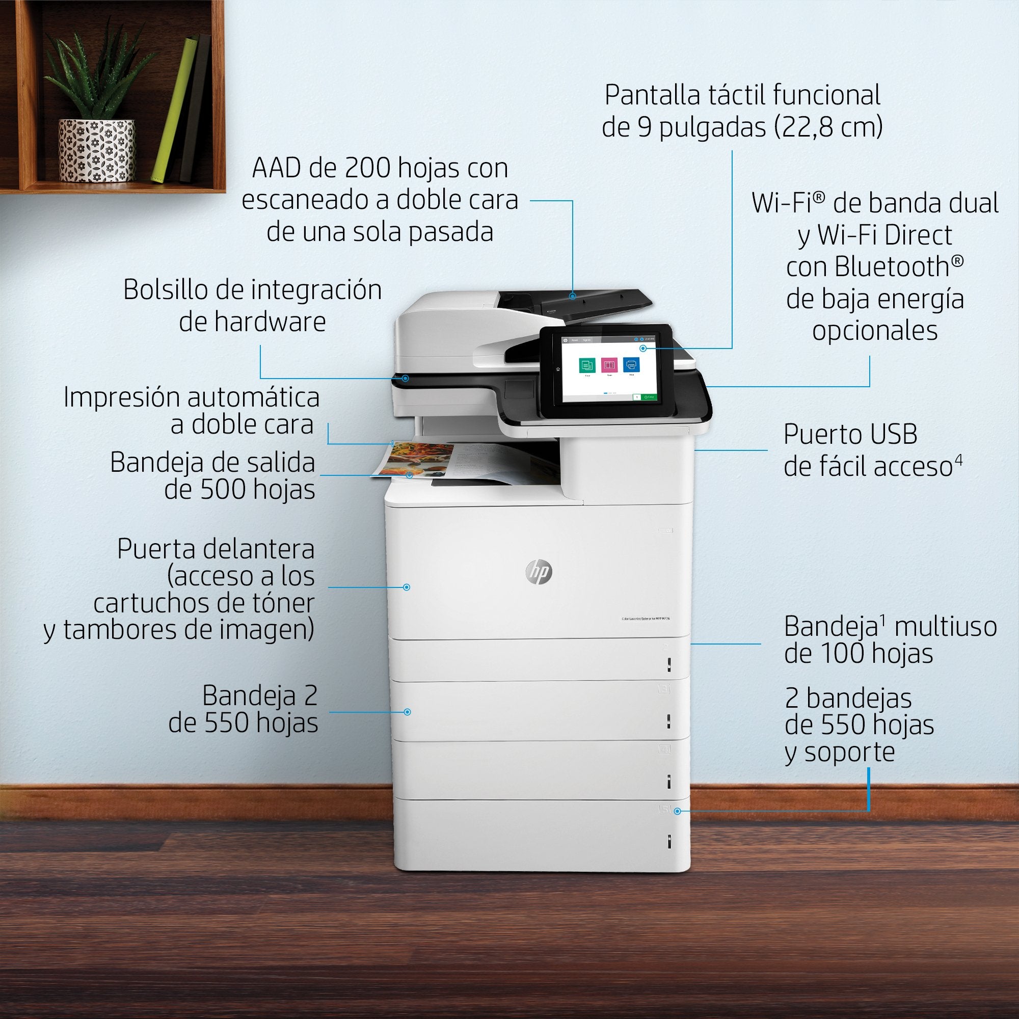 EAN 5715328307599 - HP Color LaserJet Enterprise MFP M776dn Laser A3 1200 x 1200 DPI 46 ppm Wifi imagen 7