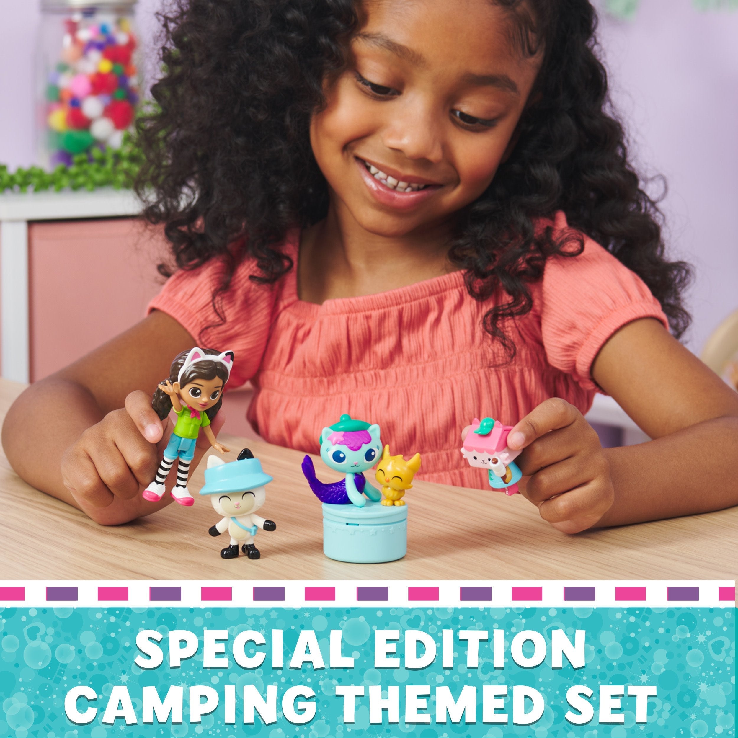 Spin Master Dreamworks Gabby'S Dollhouse Cat Adventures - Juego De Figuras Para Acampar, Figura De Juguete 6067225