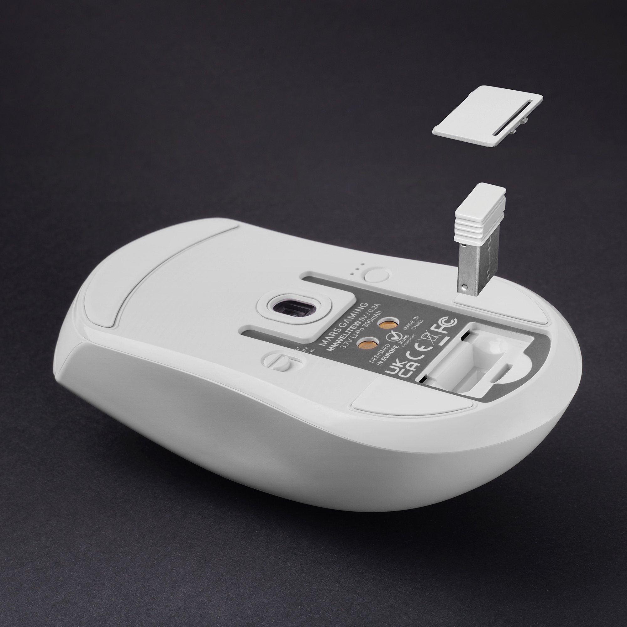Ratón Gaming Inalámbrico Mars Gaming Mmw-Elite Batería Recargable Hasta 20000 Dpi Blanco