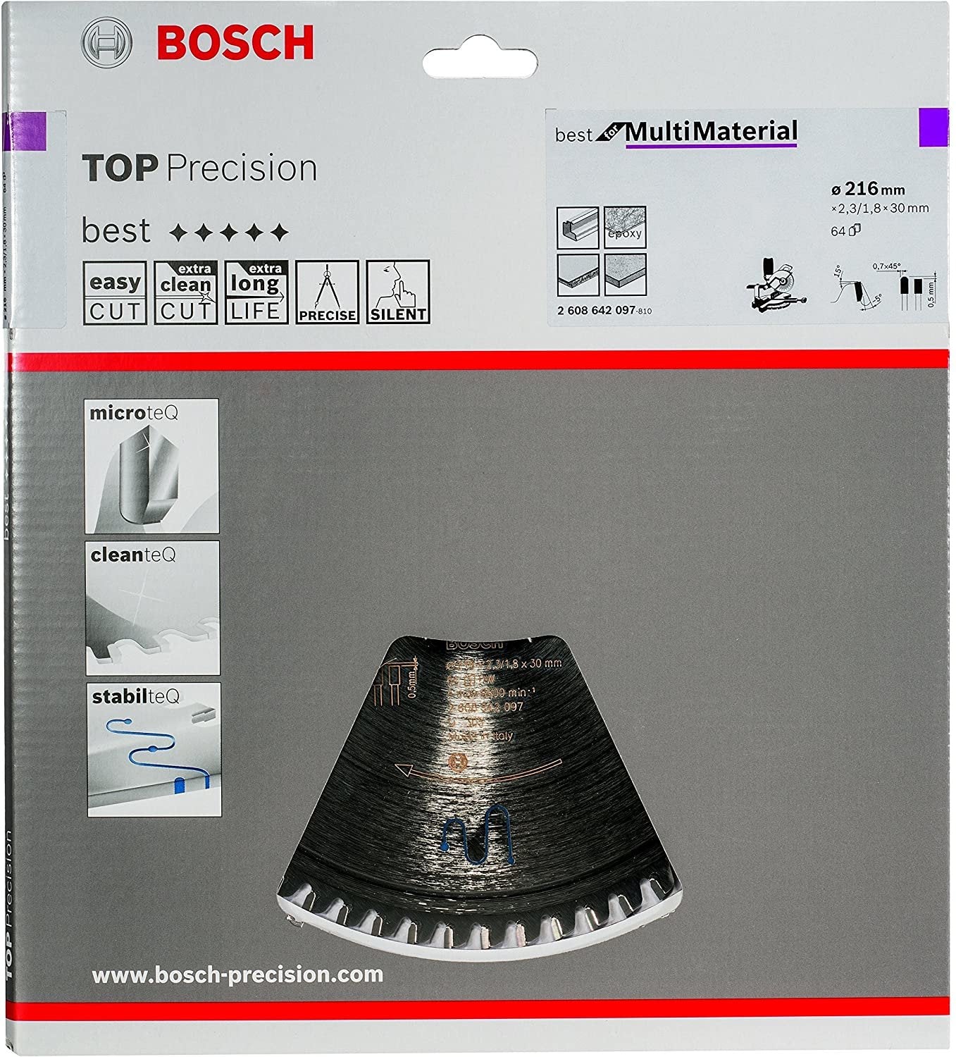 EAN 3165140574372 - Bosch 2608642097 hoja de sierra circular 21,6 cm 1 pieza(s) imagen 2