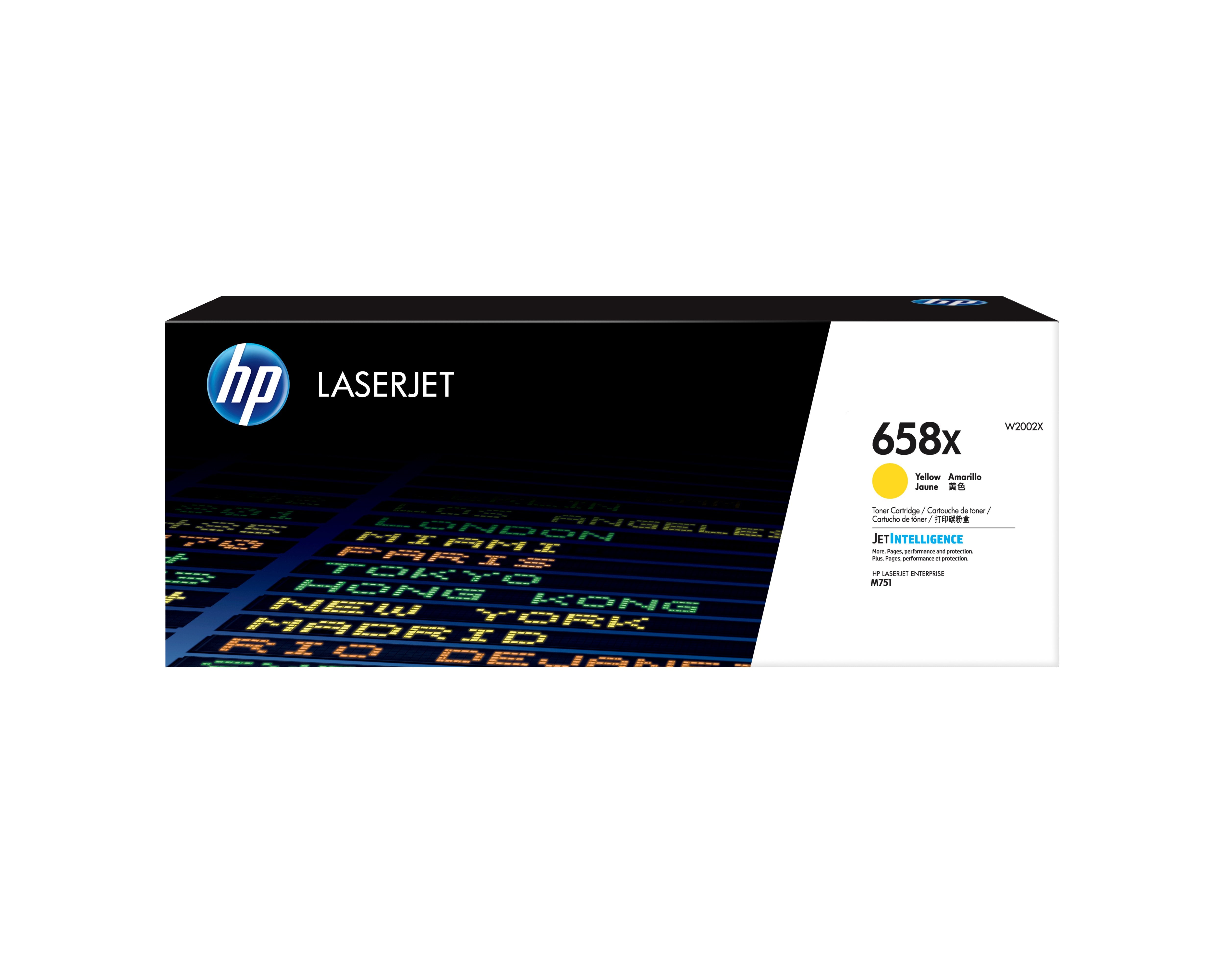 EAN 192545650748 - HP 658X High Yield Yellow Original LaserJet Toner Cartridge cartucho de tóner 1 pieza(s) imagen 1