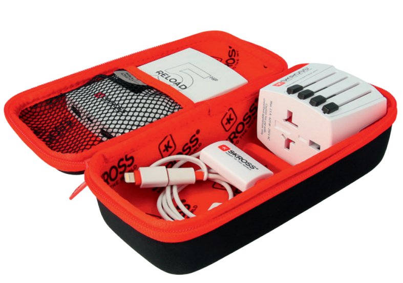 Skross Power Case Black, Schwarz Rot