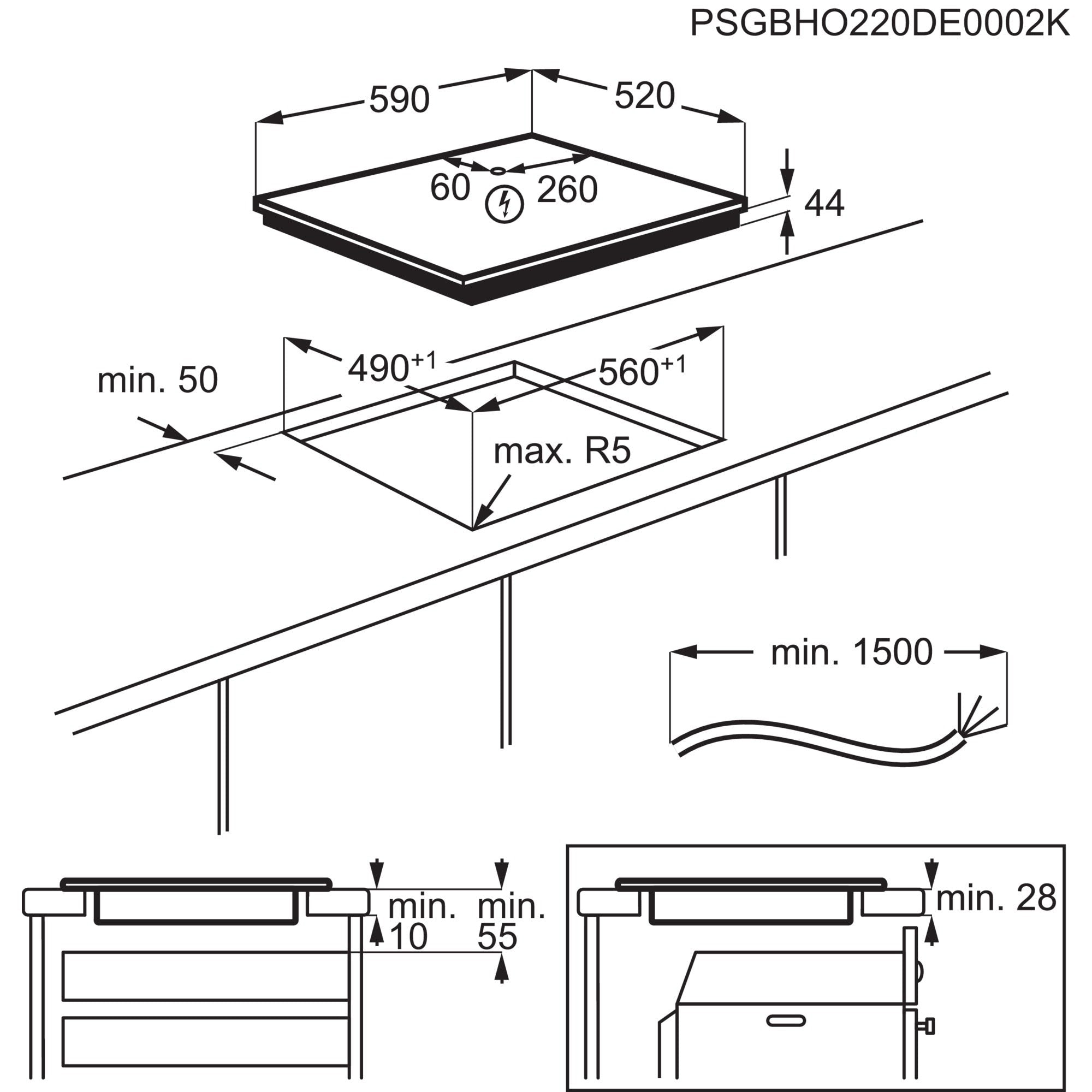 EAN 7333394032191 - Electrolux EIV64453 Negro Integrado 60 cm Con placa de inducción 4 zona(s) imagen 17