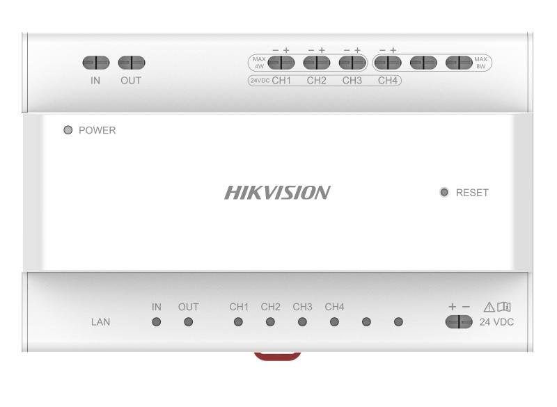 Distribuidor De Vídeo/Audio De Dos Hilos Conexión En Cascada 4ch Tcp/Ip Rj45 Hikvision