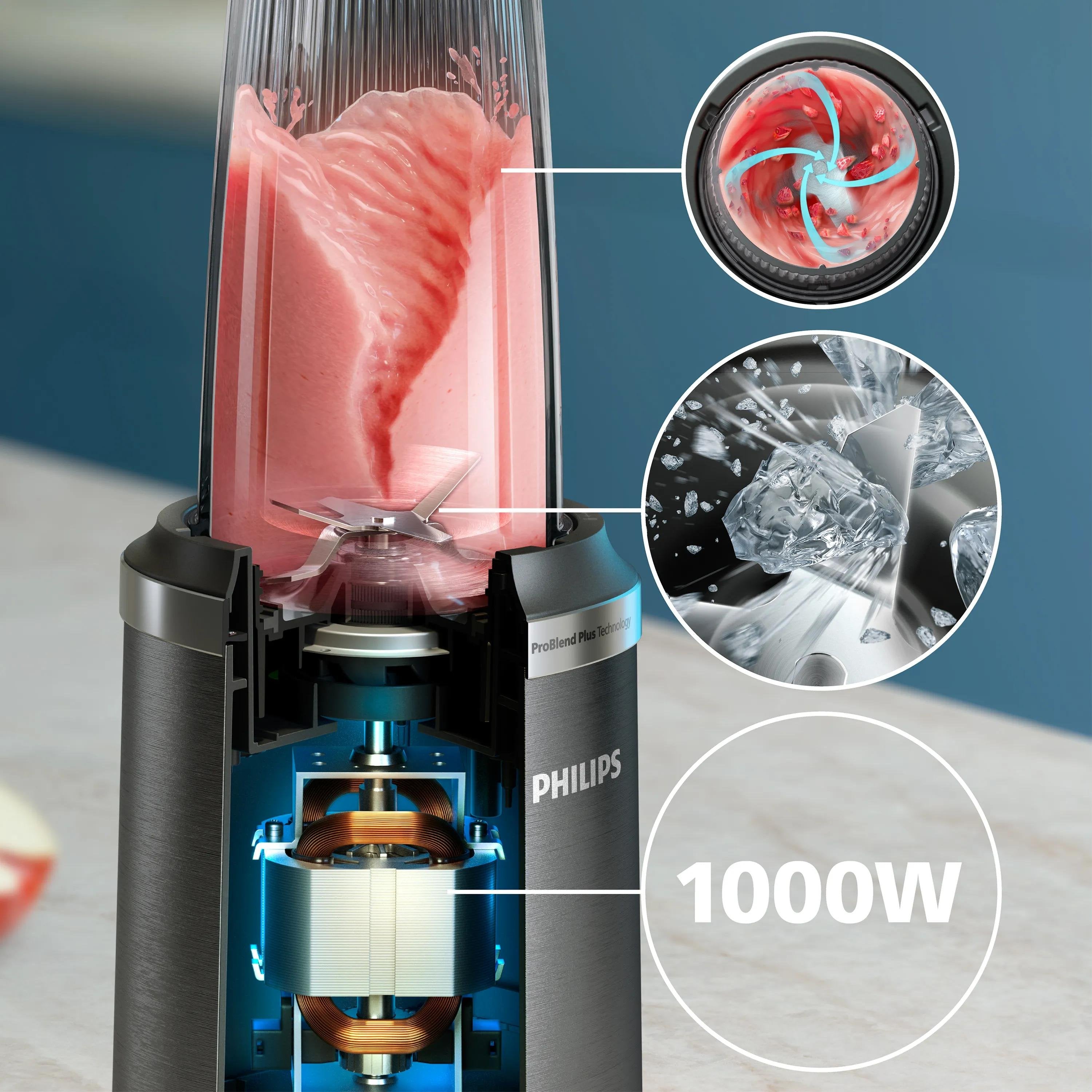 EAN 8720389032547 - Philips 5000 series HR2767/00 licuadora 0,7 L Batidora de vaso 1000 W Negro, Acero inoxidable imagen 2
