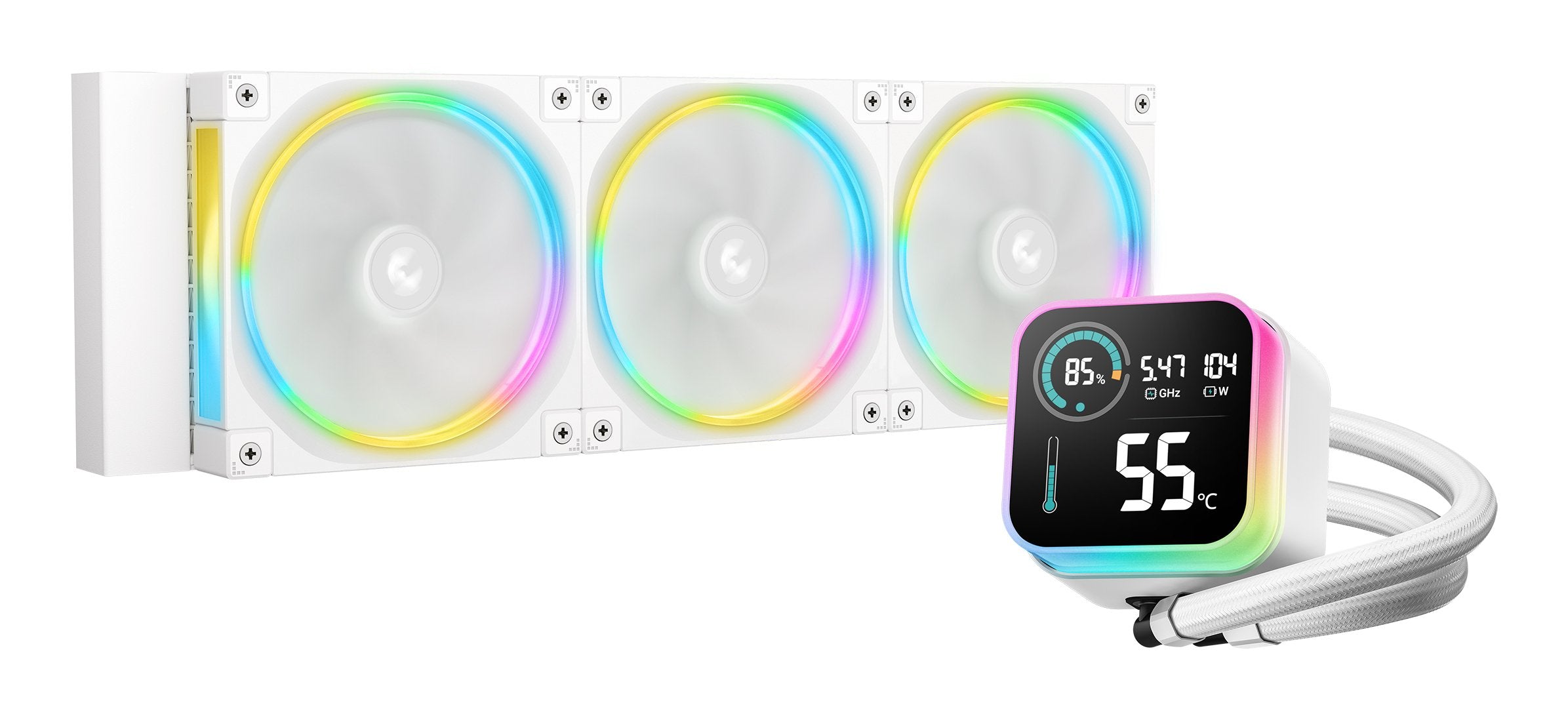 Refrigeración Liquida Cpu Deepcool Lq360 Ultra Argb Wh (Blanco) R-Lq360-Whasmc-G-1