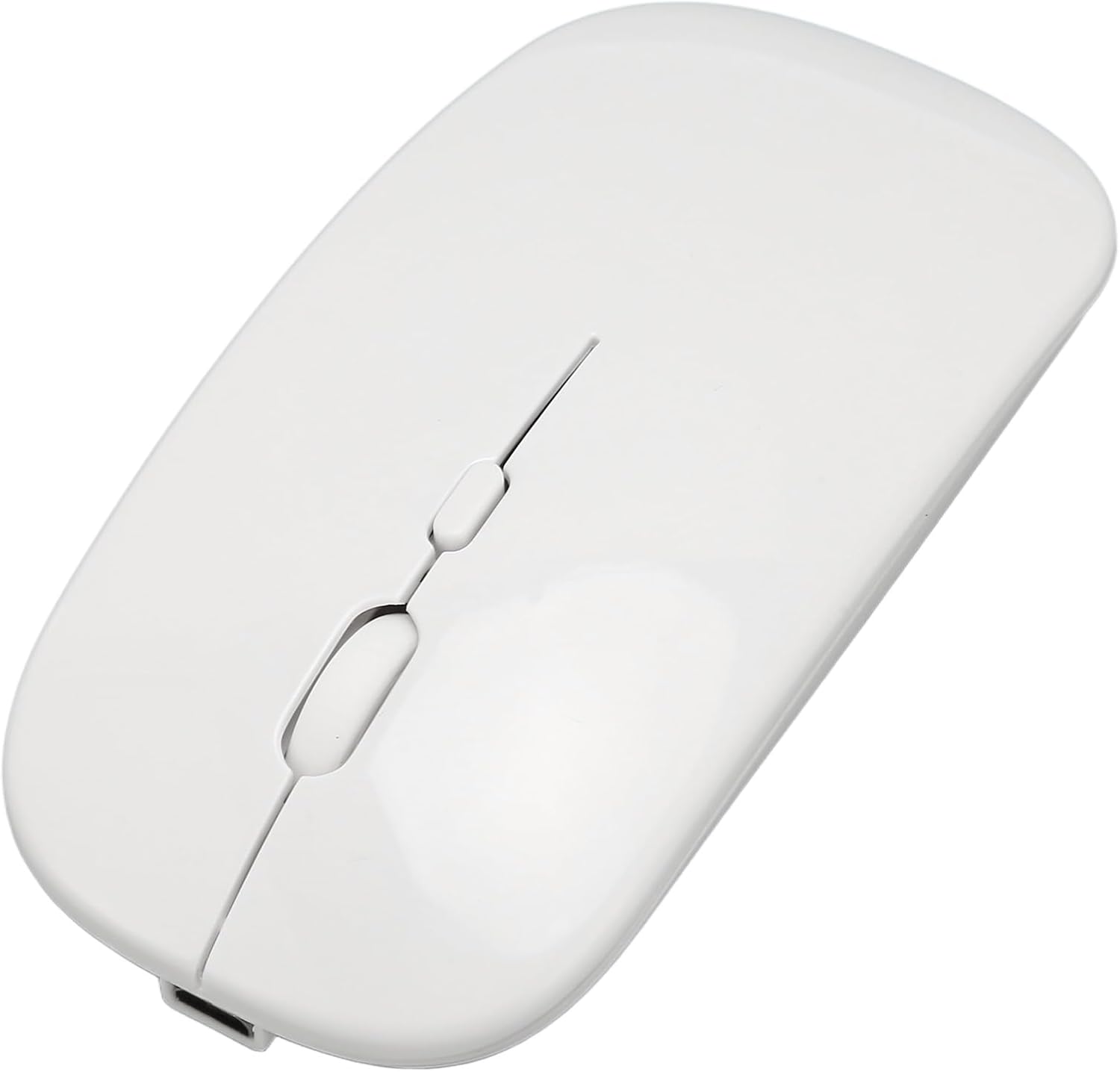 Raton Inalámbrico Recargable 2 En 1 Bluetooth + Usb 2.4g 1600 Dpi Ergonómico Blanco