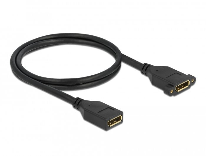 Delock 87100 Cable Displayport 1.2 Hembra A Hembra Instalación En Panel 4k 60 Hz 1 M