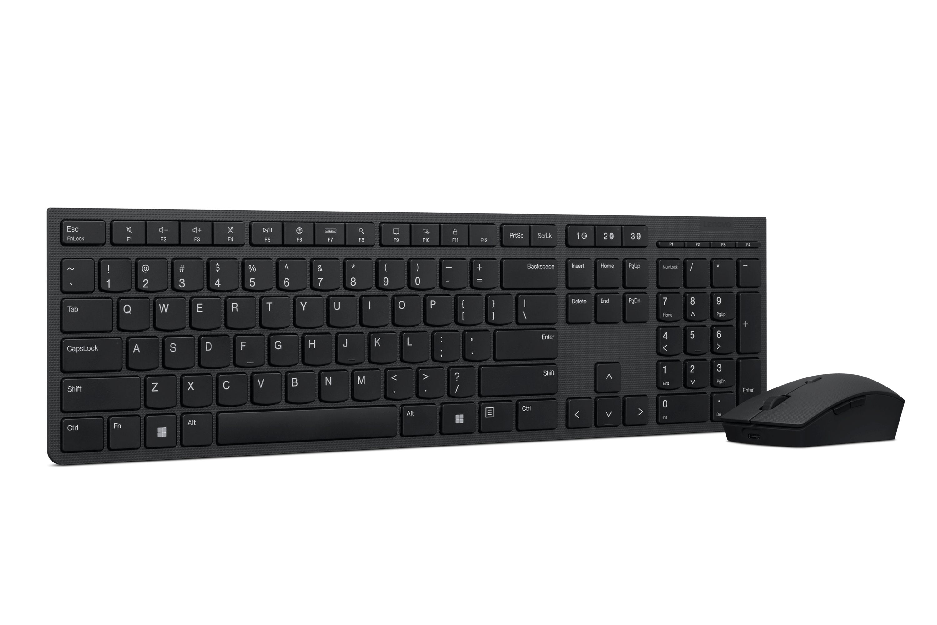 EAN 0195892062448 - Lenovo 4X31K03931 teclado Ratón incluido RF Wireless + Bluetooth Inglés de EE. UU. Negro imagen 5