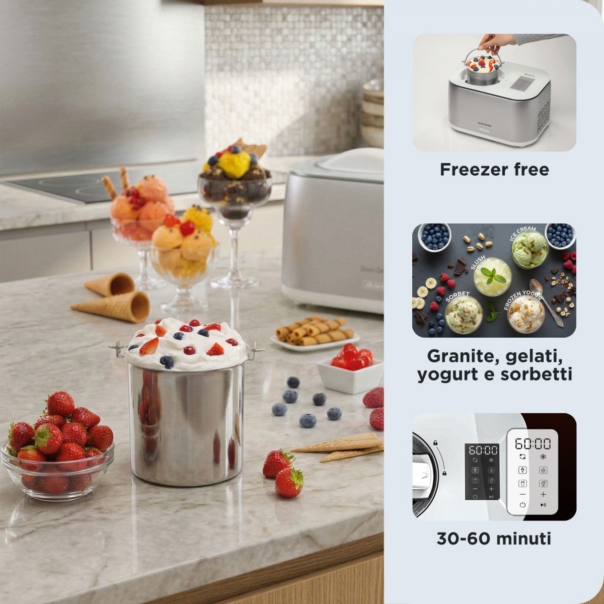 EAN 8003705125865 - Ariete 0644/00 Compresor de helados 1 L 100 W Acero inoxidable imagen 6