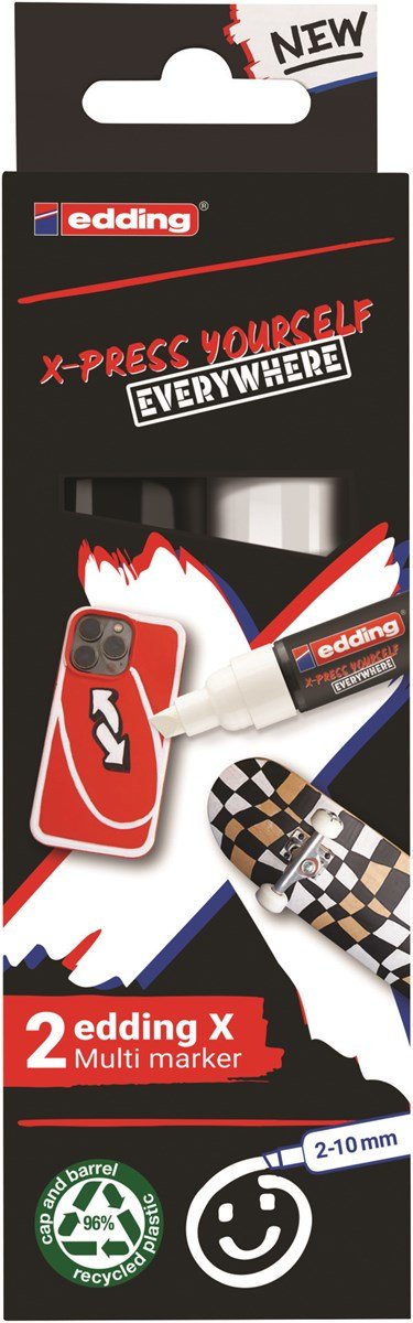 EAN 4057305067135 - Edding 6900 X Multimarker marcador permanente Punta de cincel Negro, Blanco 2 pieza(s) imagen 5