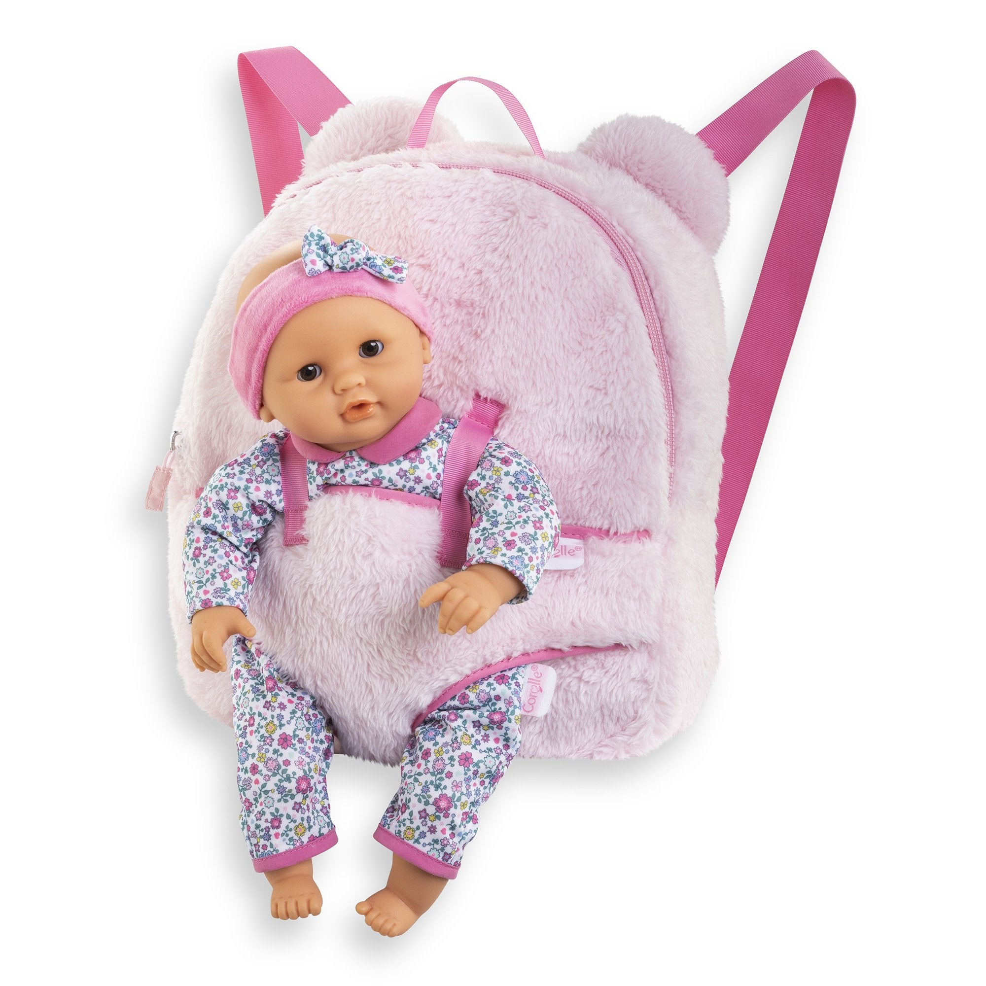 Simba-Dickie Mon Premier Poupon 30cm Plüschrucksack + Trage (Rosa/Rosa) 9000111170