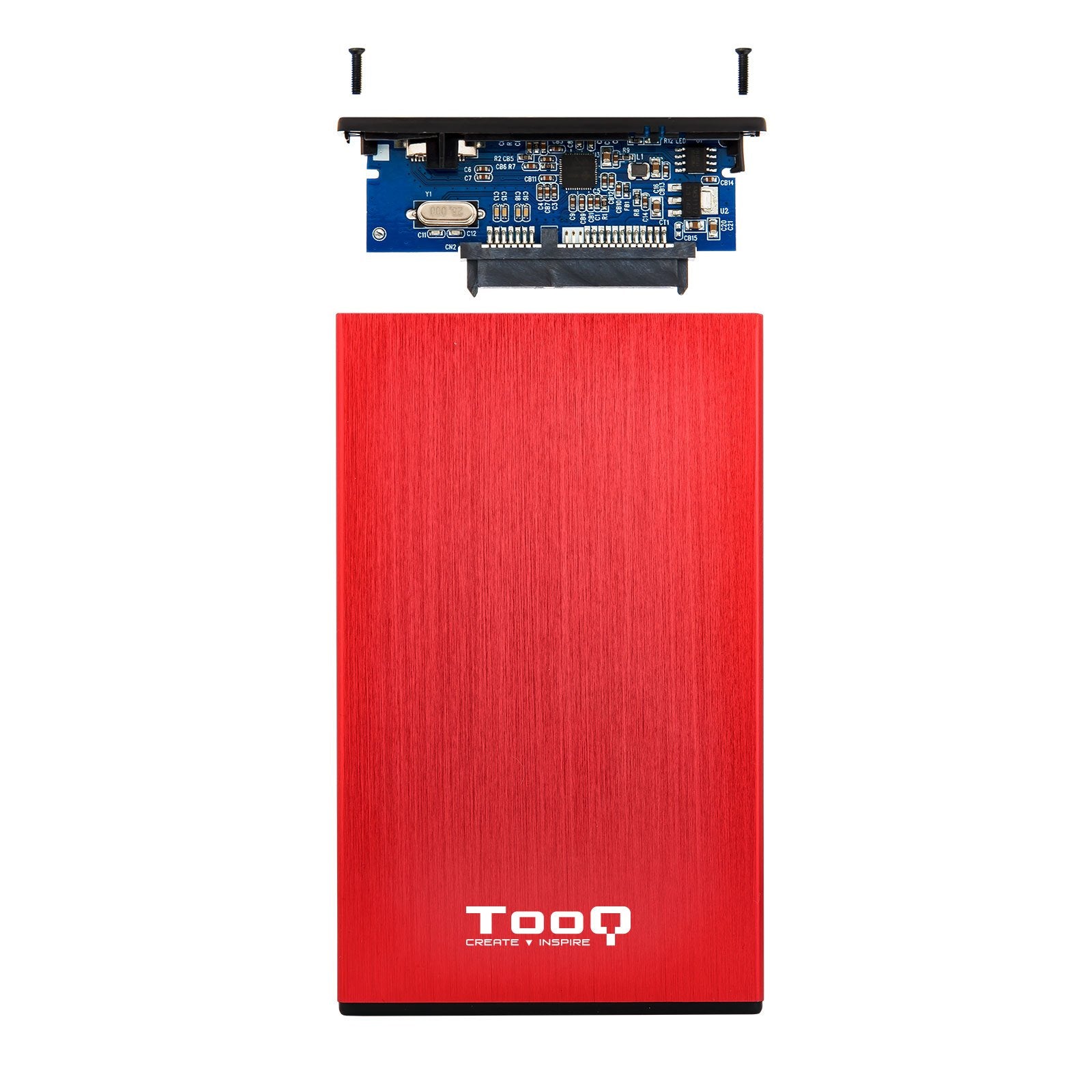 EAN 8433281009653 - TooQ TQE-2527R caja para disco duro externo Caja de disco duro (HDD) Negro, Rojo 2.5" imagen 5