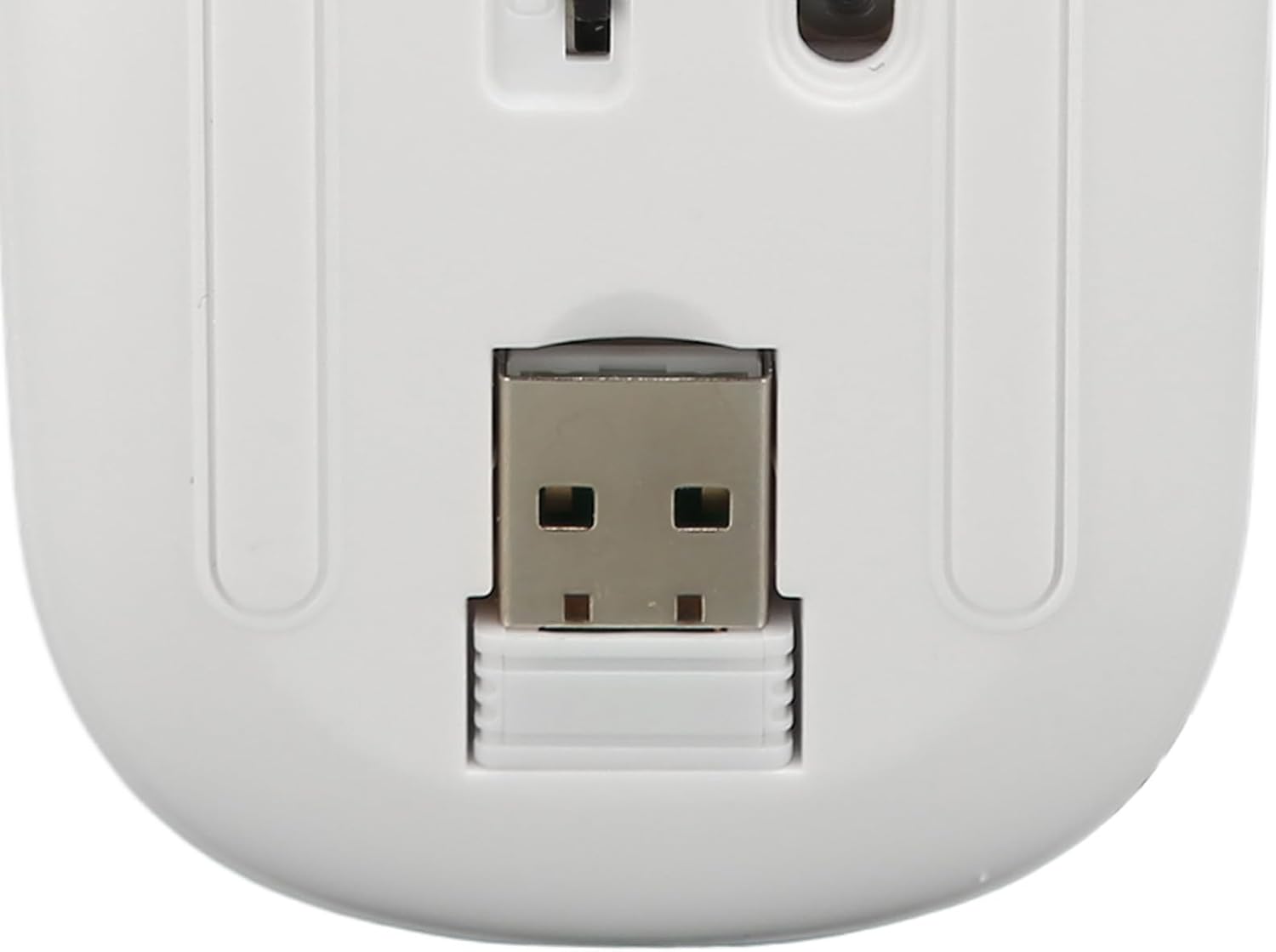 Raton Inalámbrico Recargable 2 En 1 Bluetooth + Usb 2.4g 1600 Dpi Ergonómico Blanco